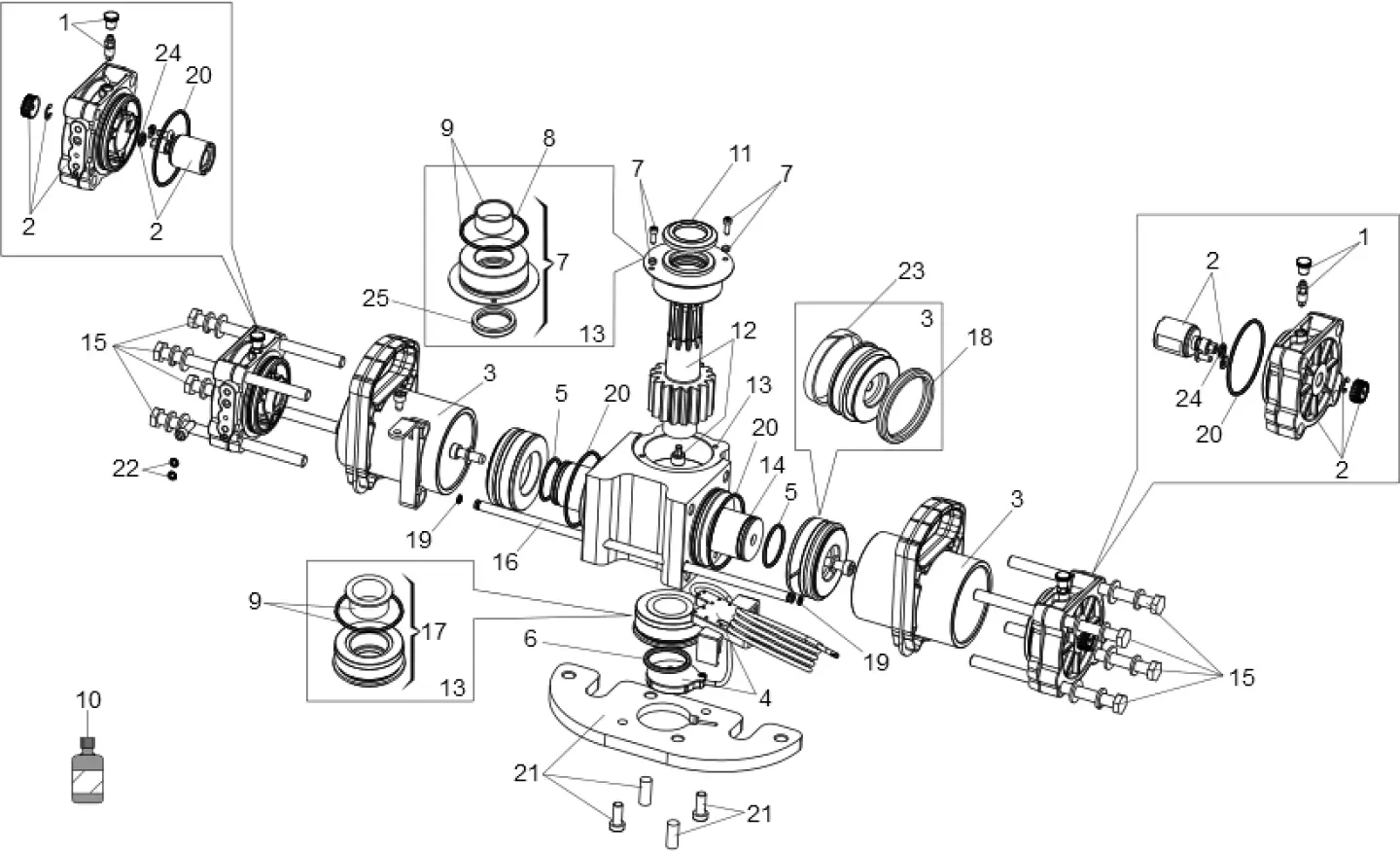 Serviceteile, Schema zum Fahren FAAC Faac S800H ENC 100