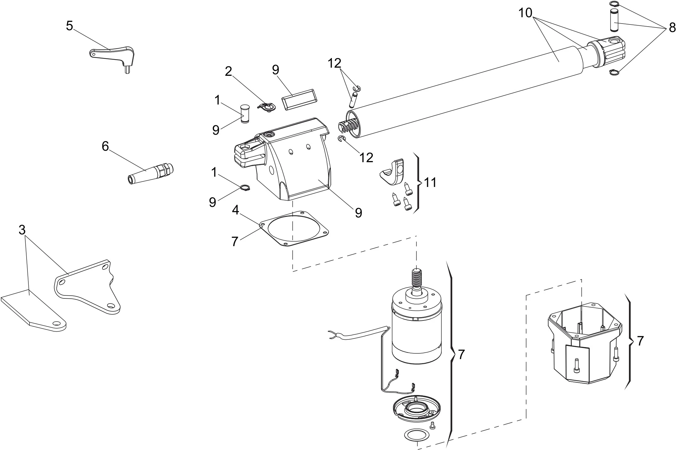 Serviceteile, Schema zum Fahren Genius Genius Euro Bat 324 SX