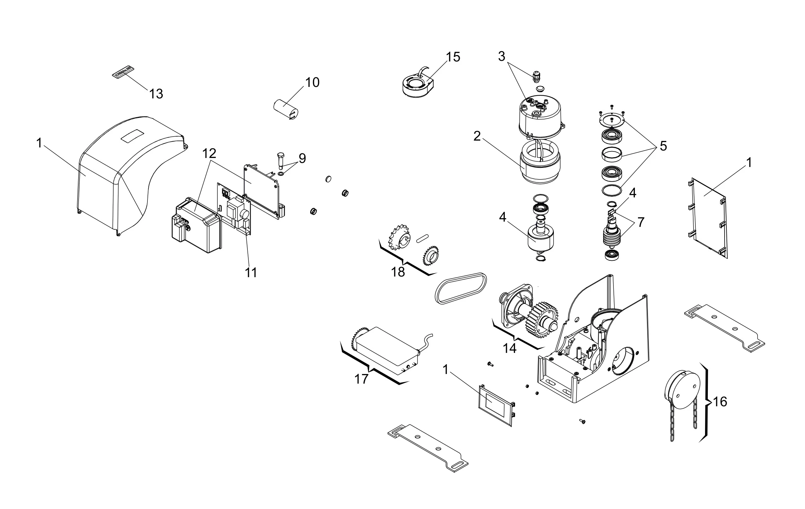 Serviceteile, Schema zum Fahren Genius Genius Falcon 20K