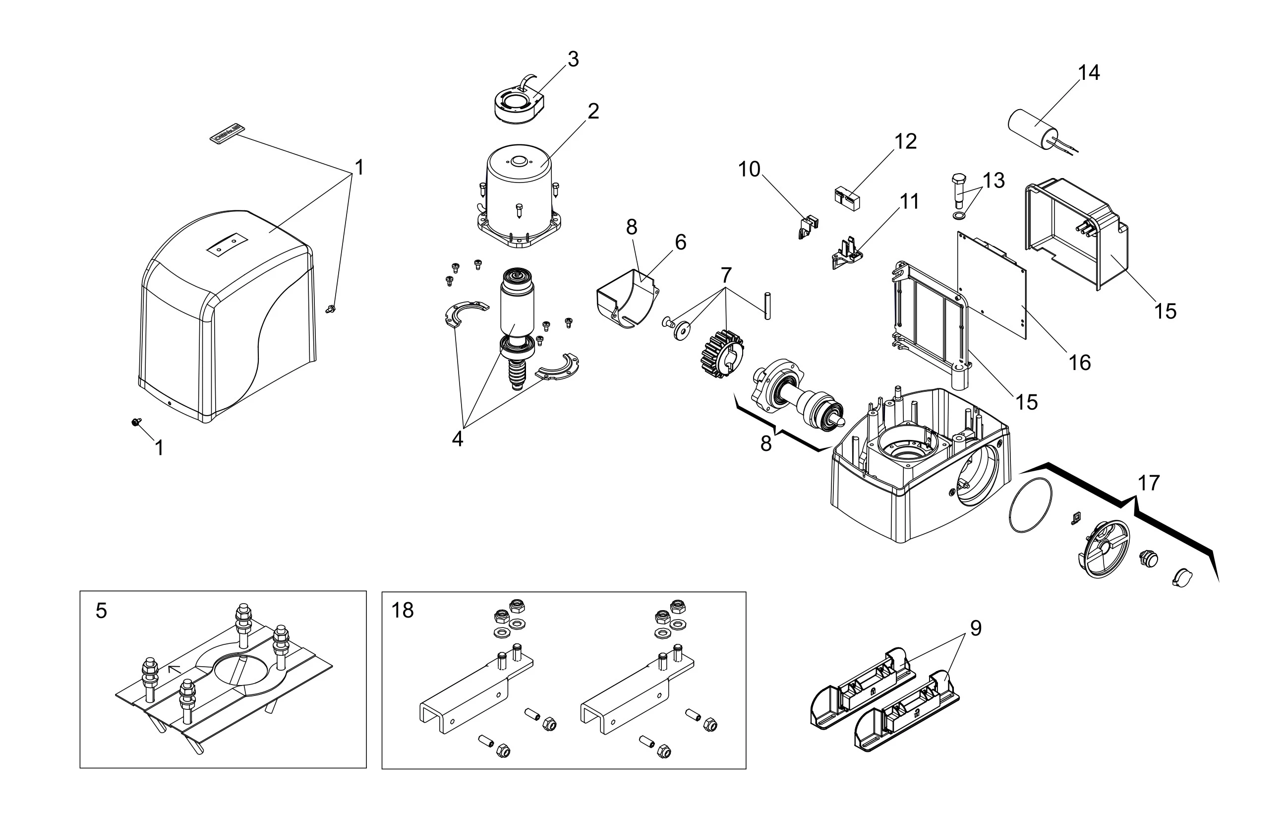Serviceteile, Schema zum Fahren Genius Genius Falcon 800 C