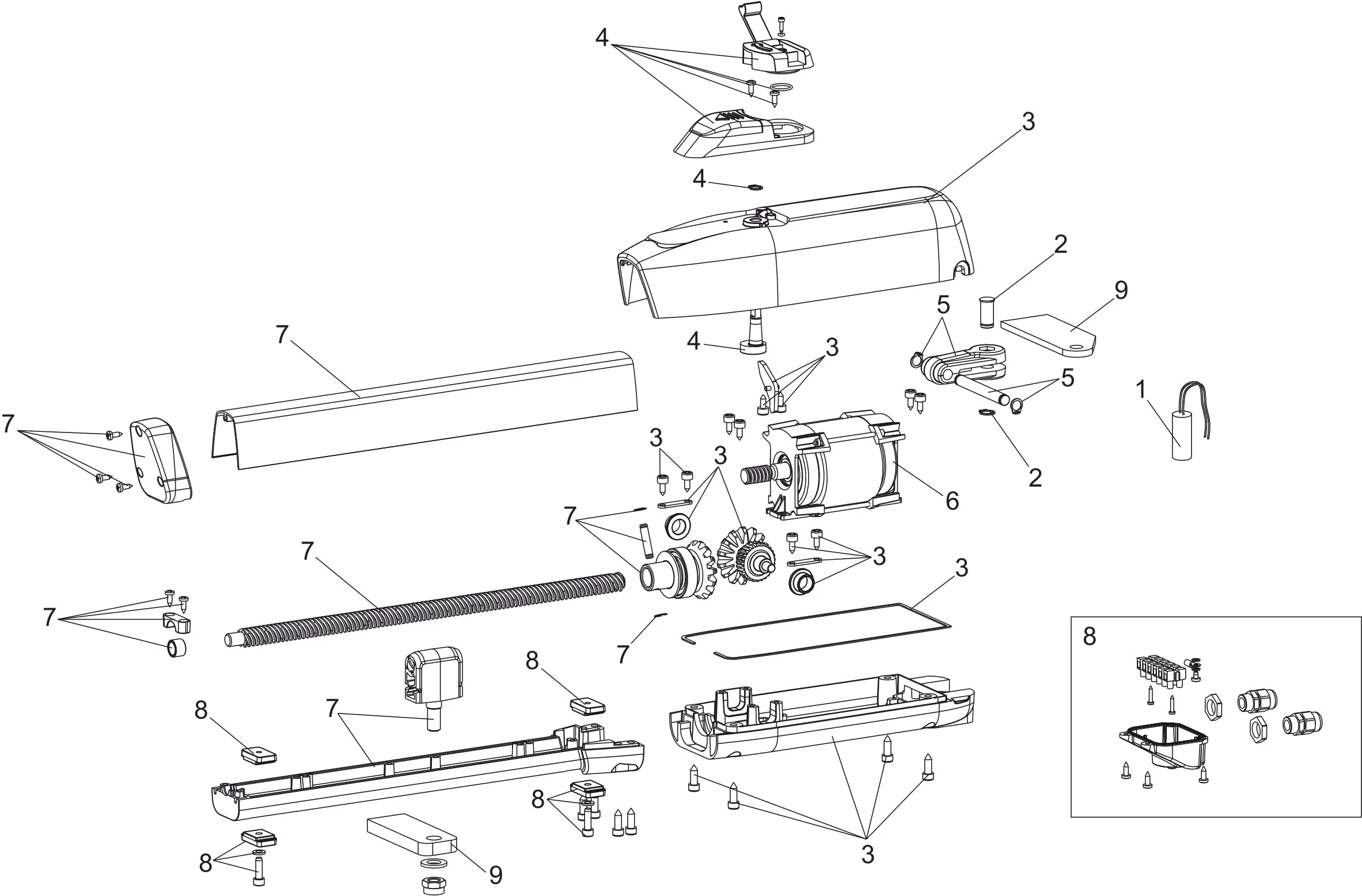 Serviceteile, Schema zum Fahren Genius Genius Sirocco 250