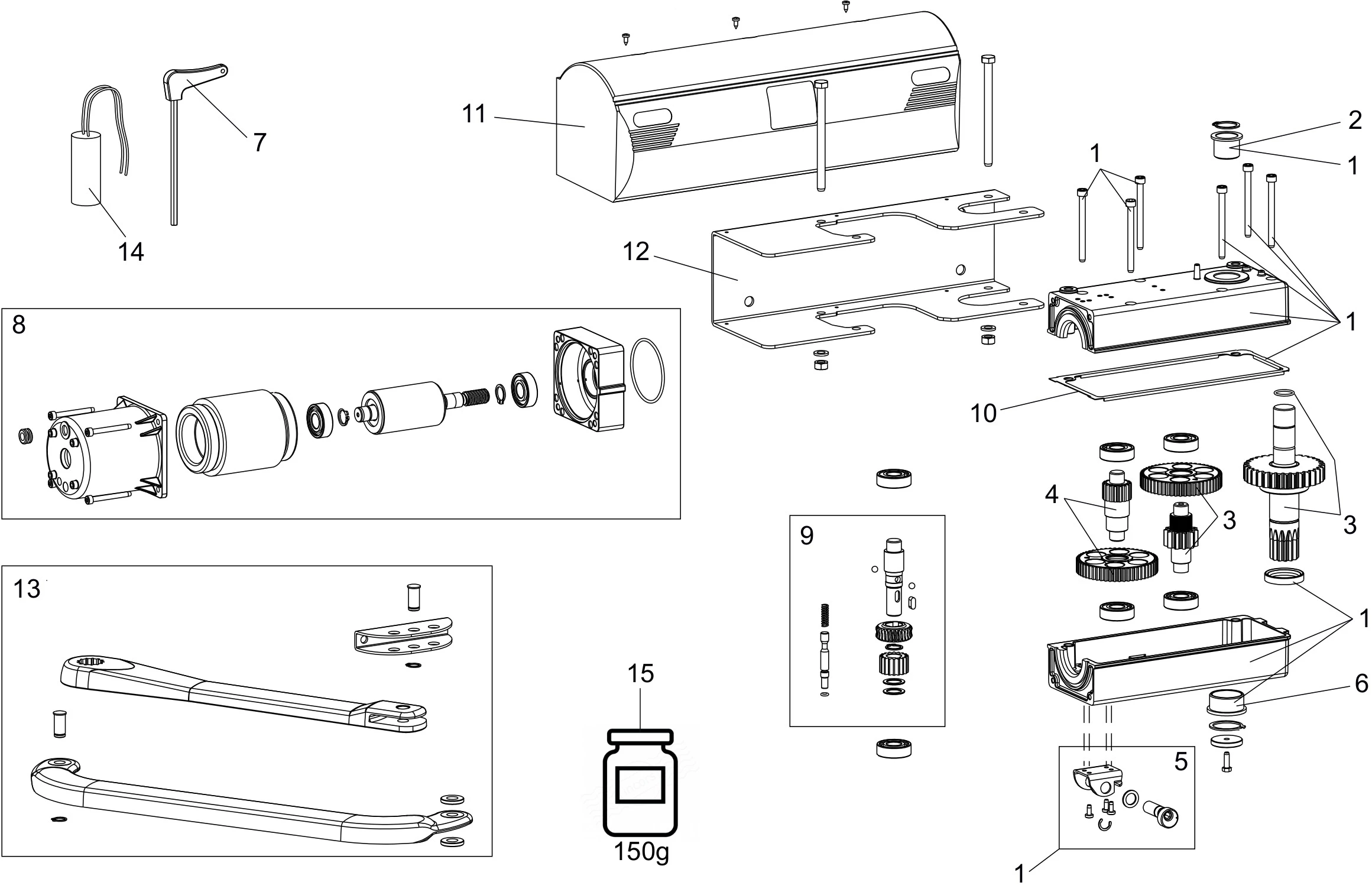 Serviceteile, Schema zum Fahren Genius Genius Trigon