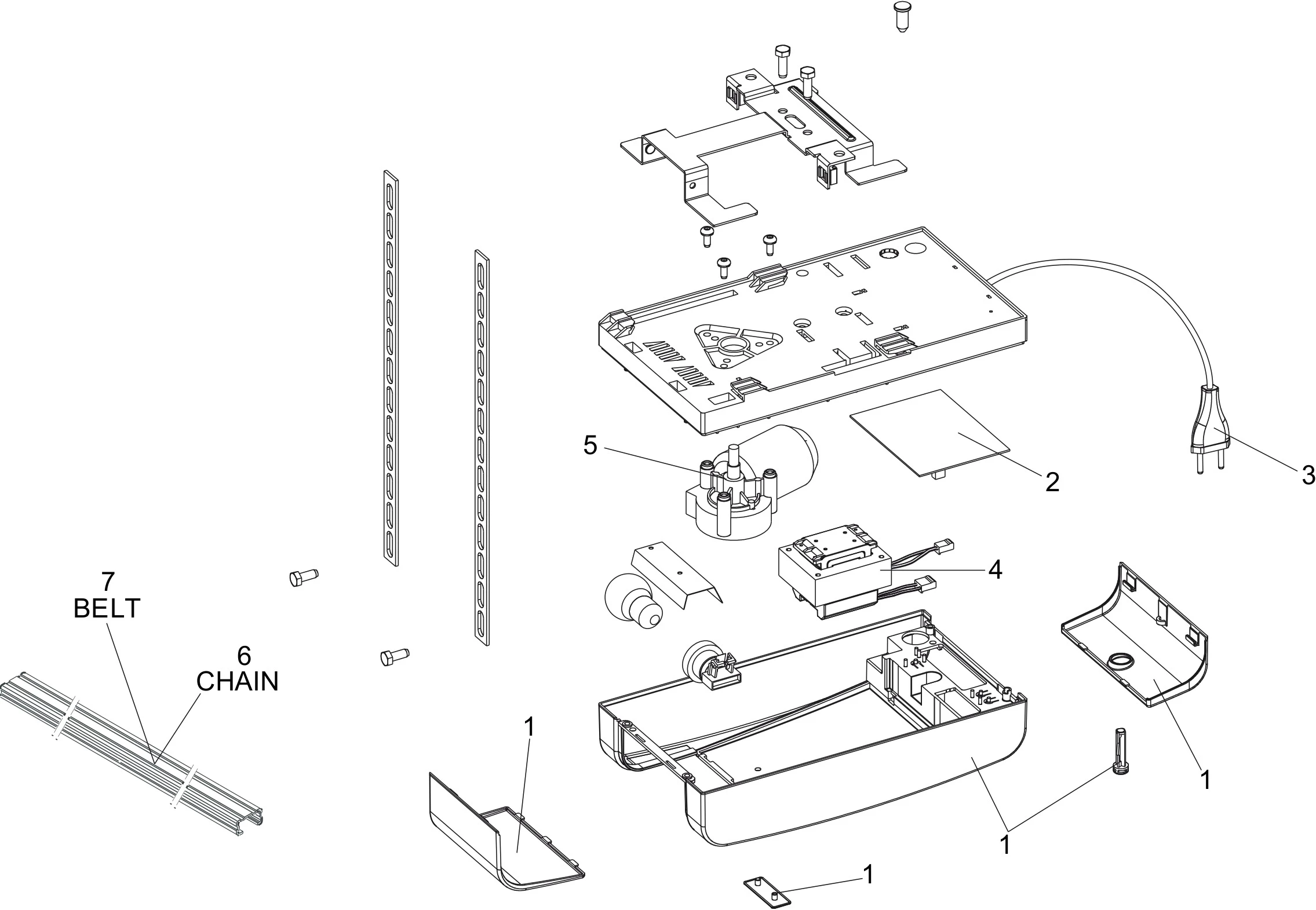 Serviceteile, Schema zum Fahren Genius Genius Zodiac 100