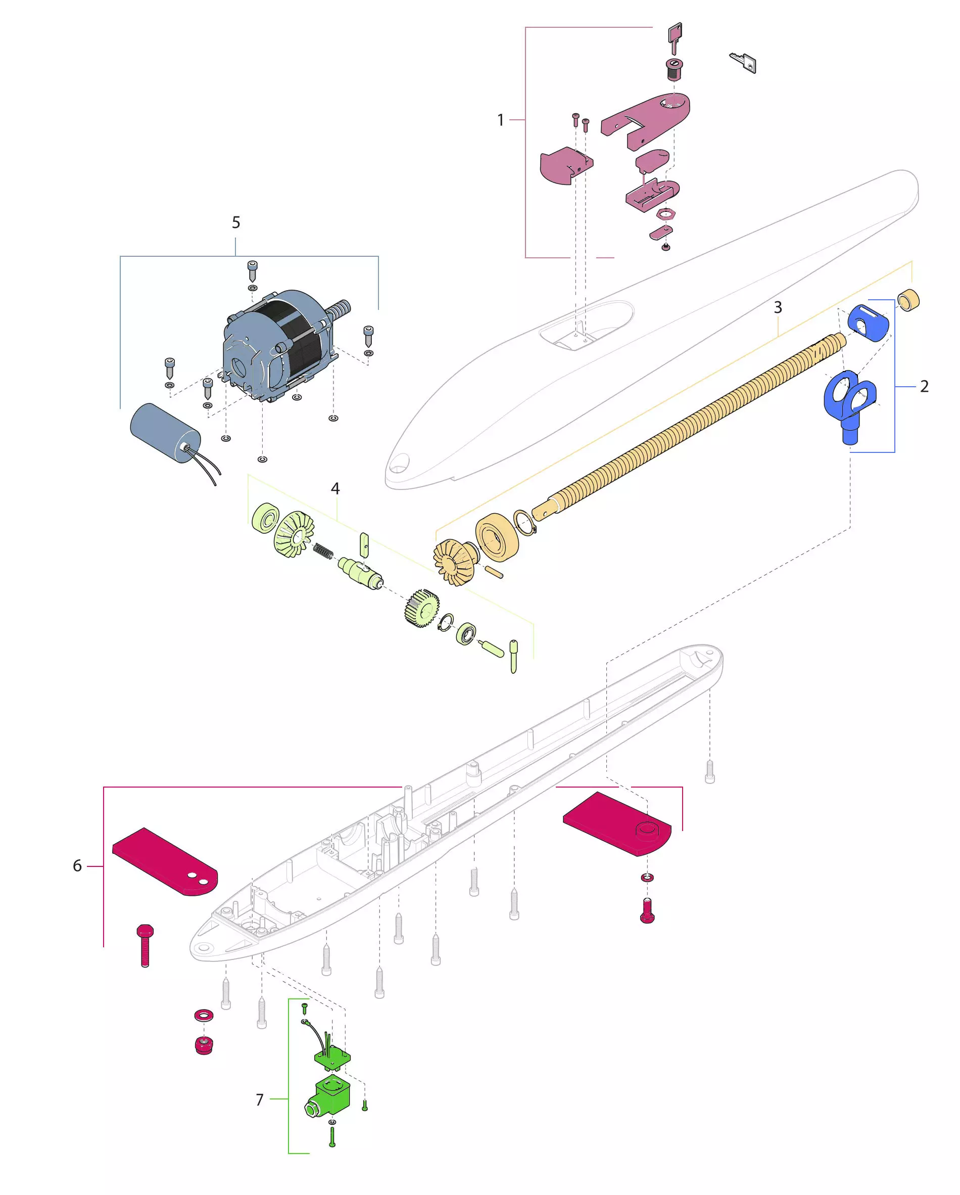 Serviceteile, Schema zum Fahren KINGgates KINGgates Jet 230