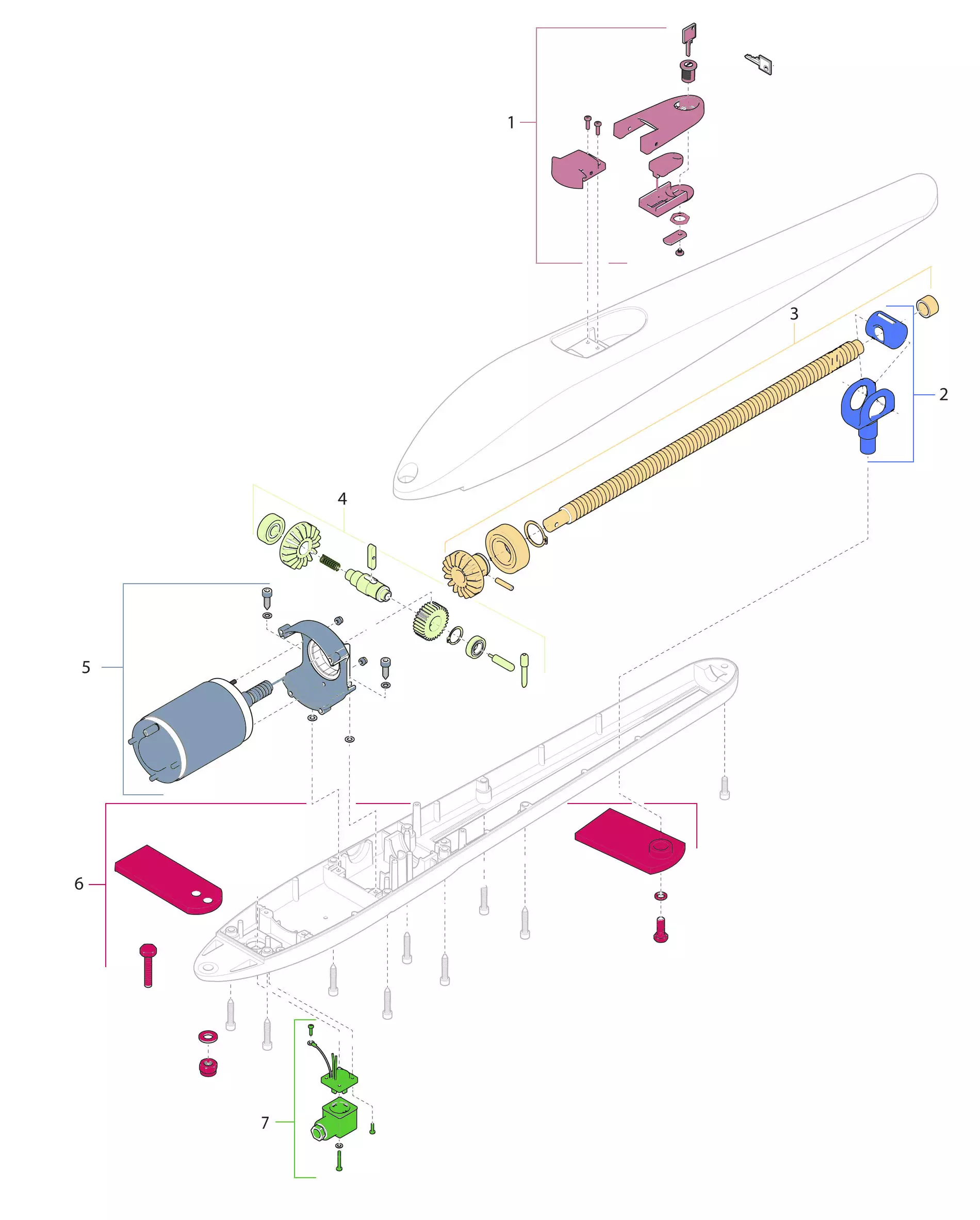 Serviceteile, Schema zum Fahren KINGgates KINGgates Jet 24