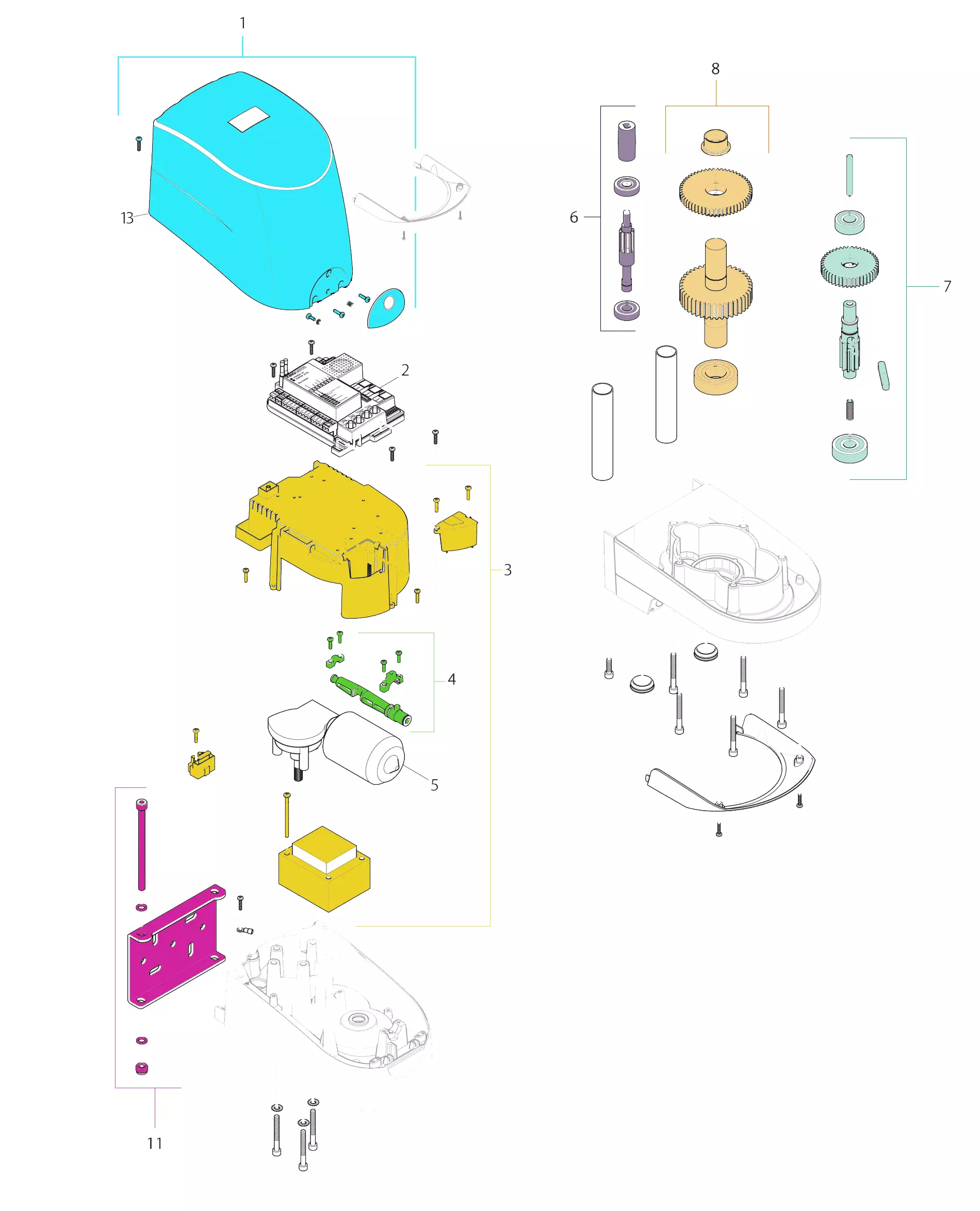 Serviceteile, Schema zum Fahren KINGgates KINGgates Modus 280