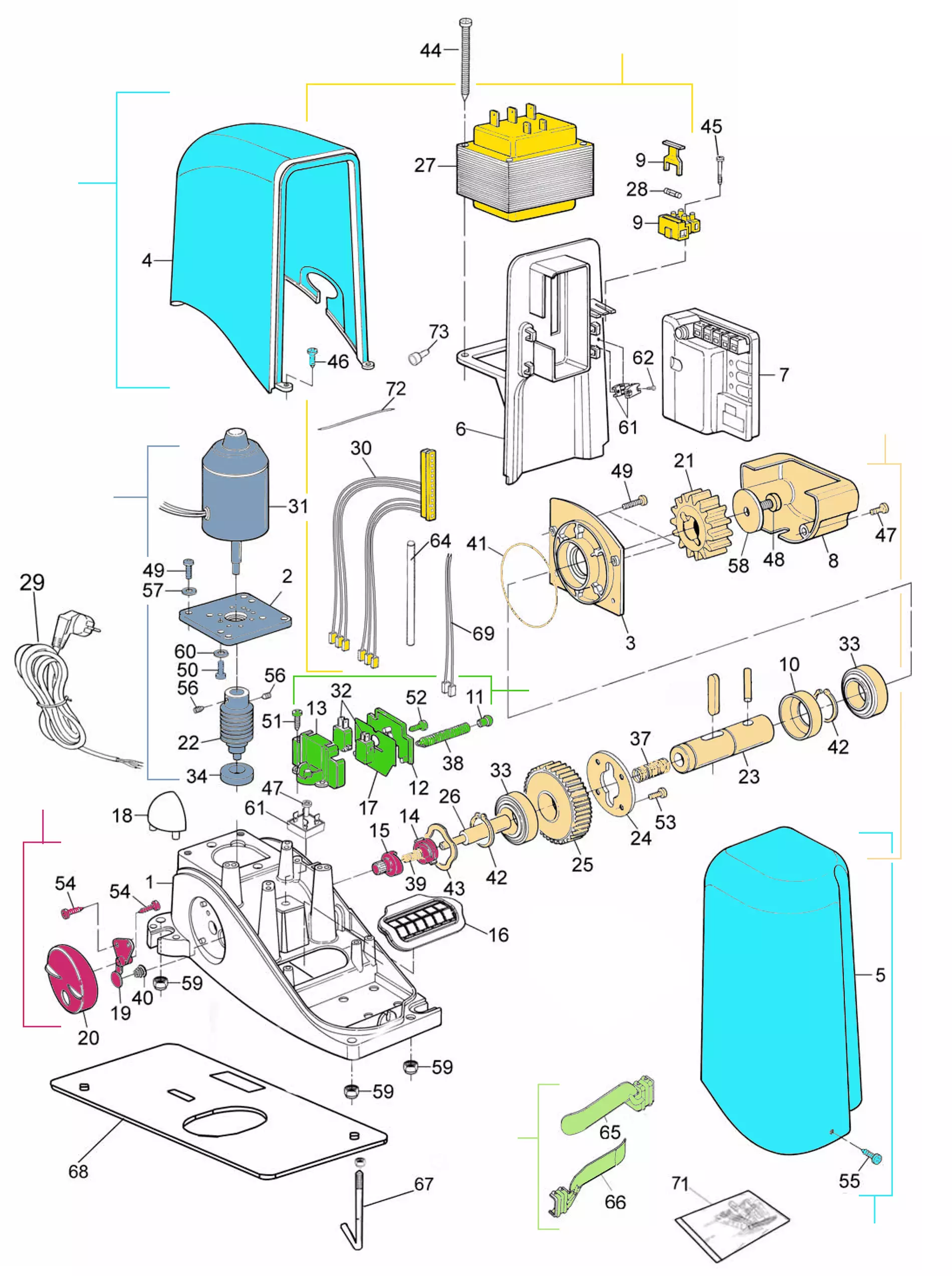 Serviceteile, Schema zum Fahren Mhouse Mhouse SL10S