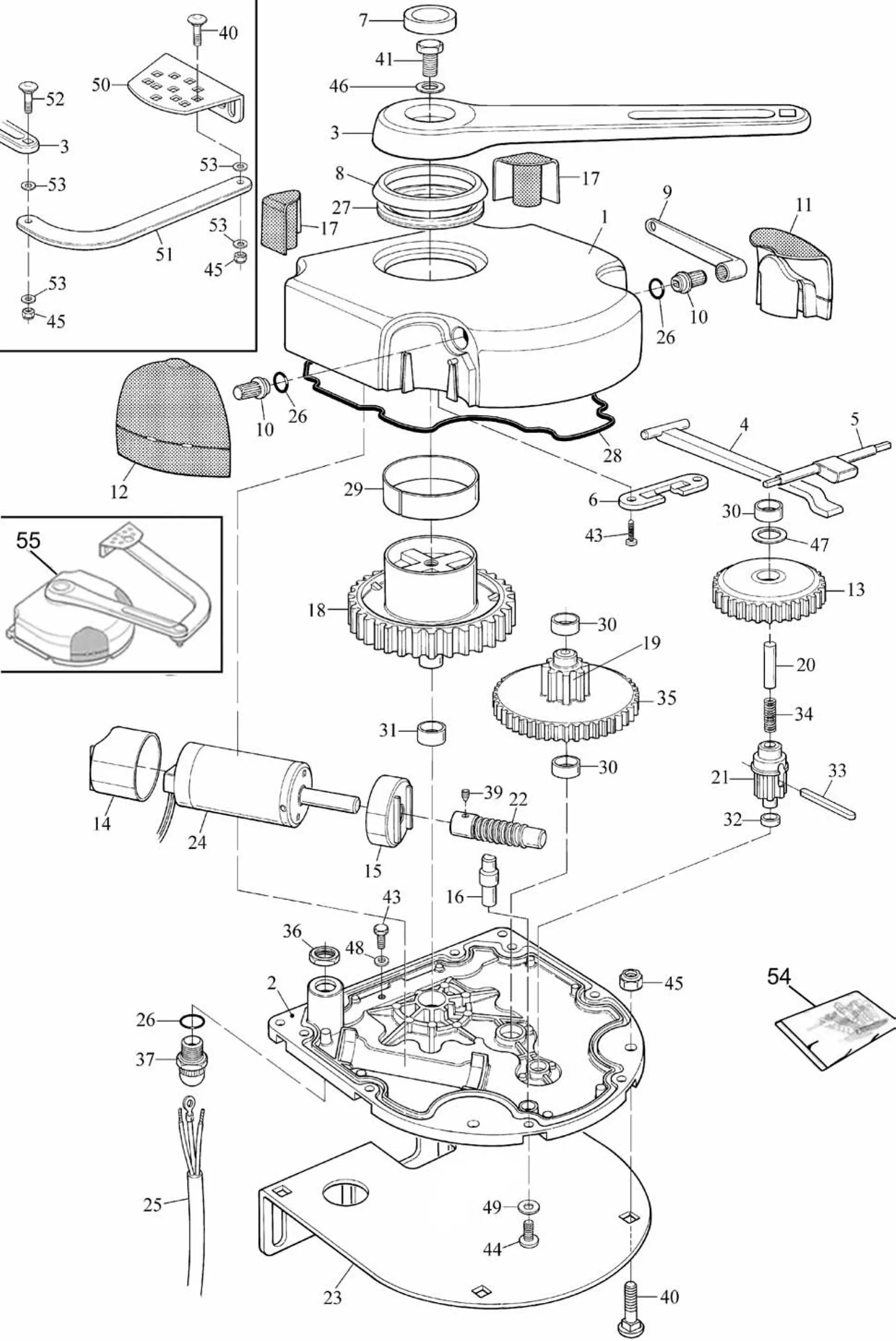 Serviceteile, Schema zum Fahren Mhouse Mhouse WK2