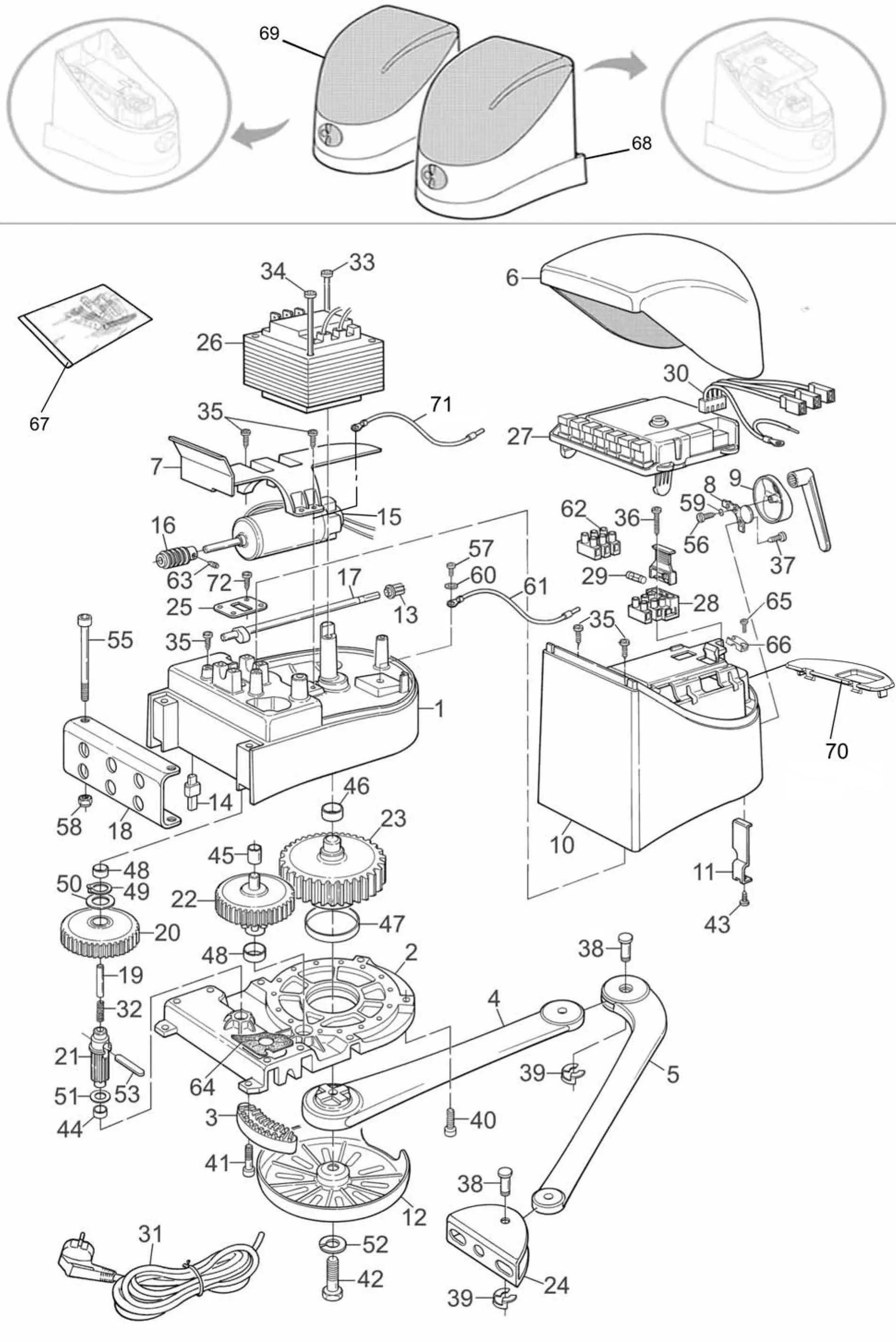 Serviceteile, Schema zum Fahren Mhouse Mhouse WS2