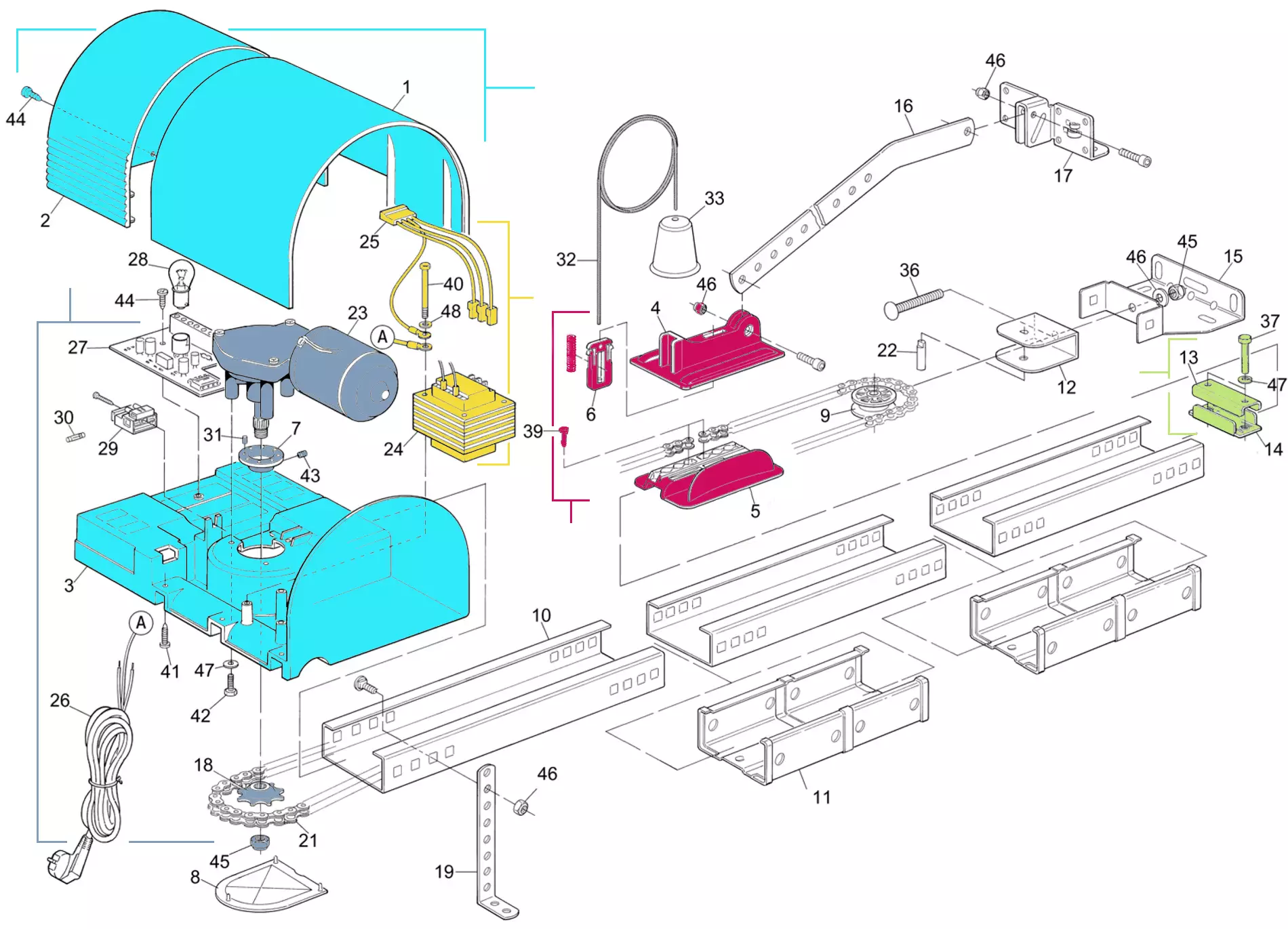 Serviceteile, Schema zum Fahren Moovo Moovo TS432