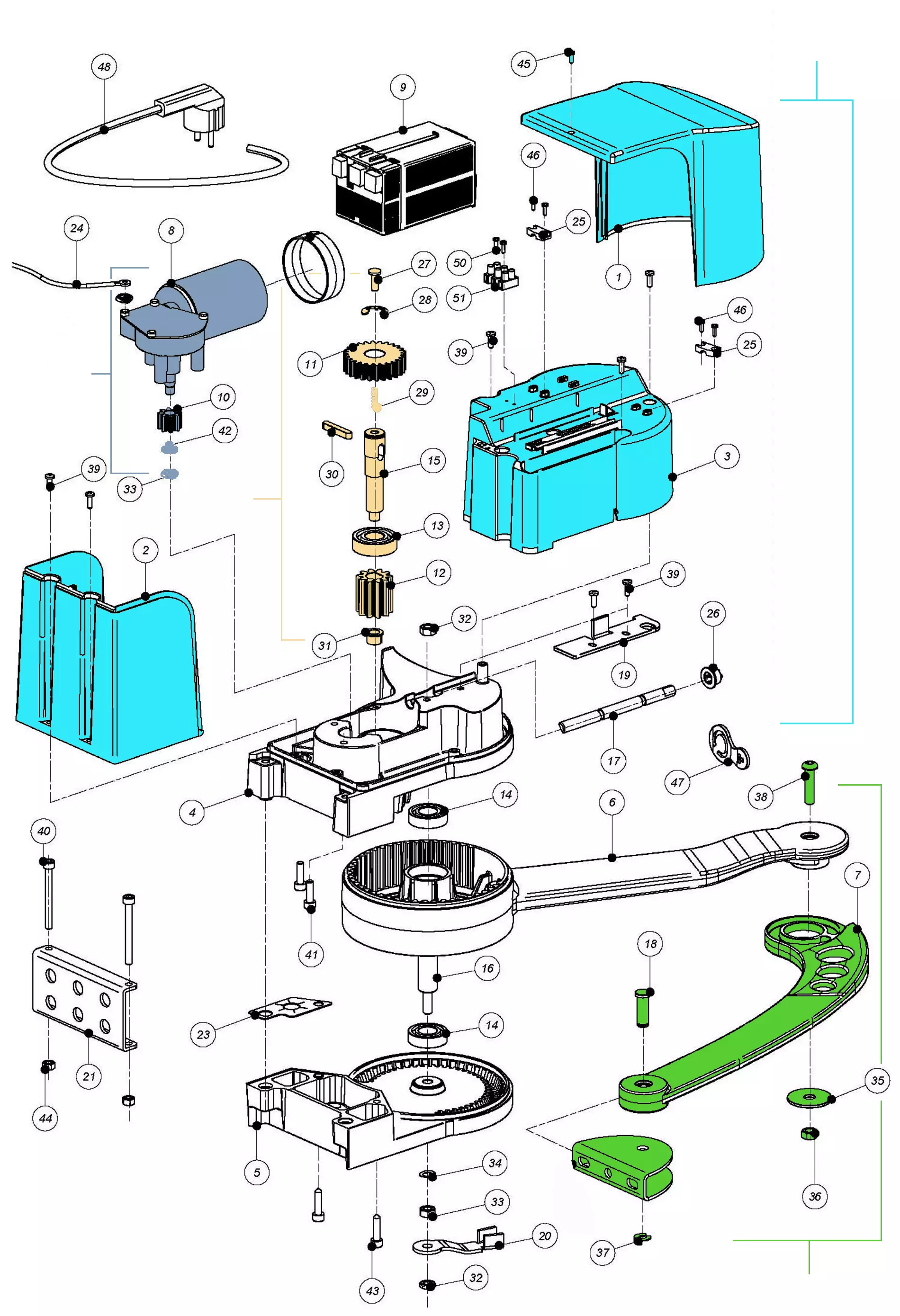 Serviceteile, Schema zum Fahren Moovo Moovo XA432