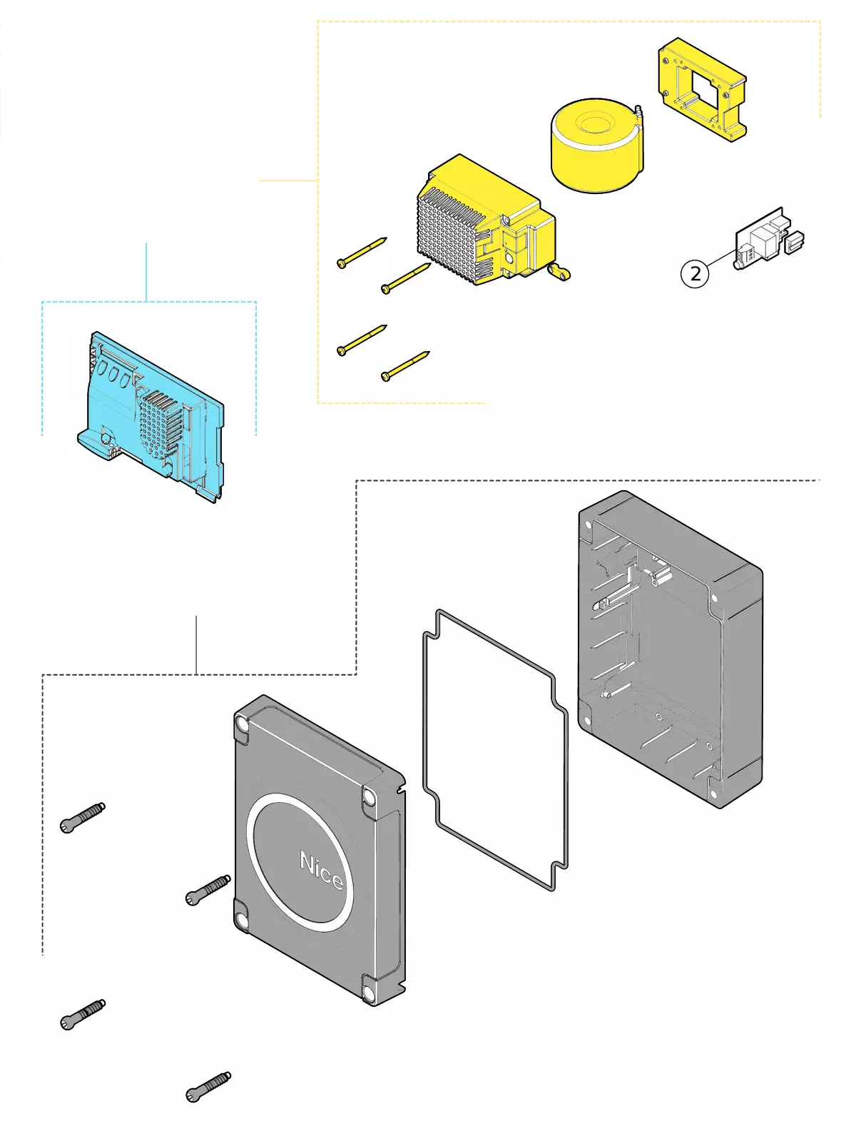 Serviceteile, Schema zum Fahren Nice Nice MC824H R10 Steuereinheit