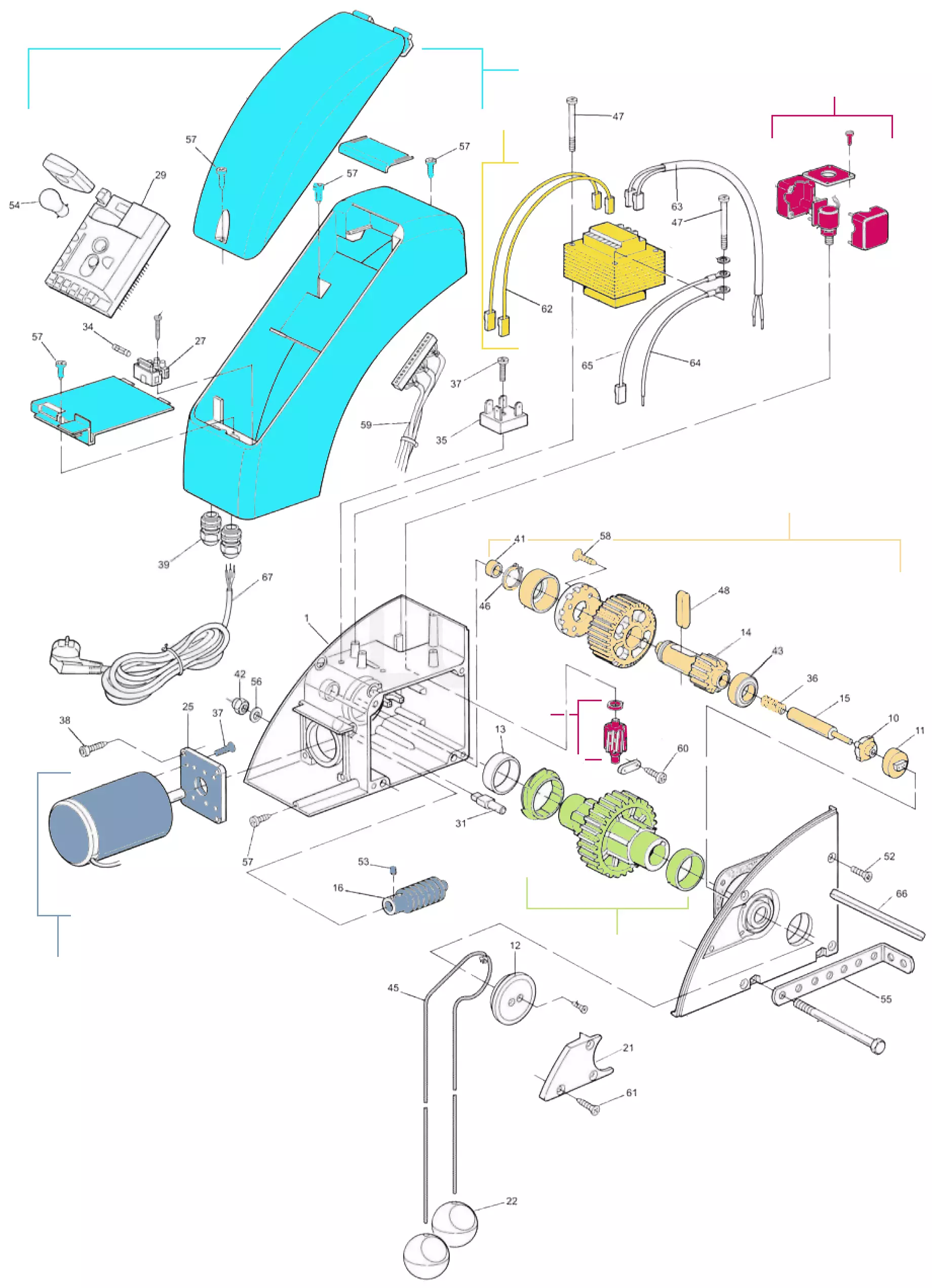 Serviceteile, Schema zum Fahren Nice Nice Soon (SO2000)