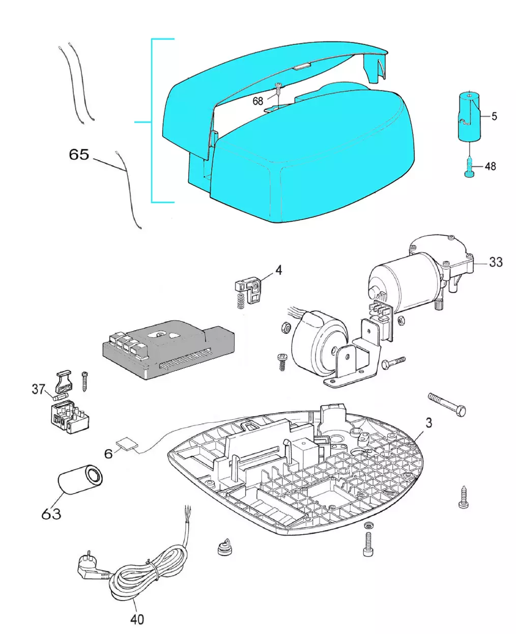 Serviceteile, Schema zum Fahren Nice Nice Spin 6031 R10