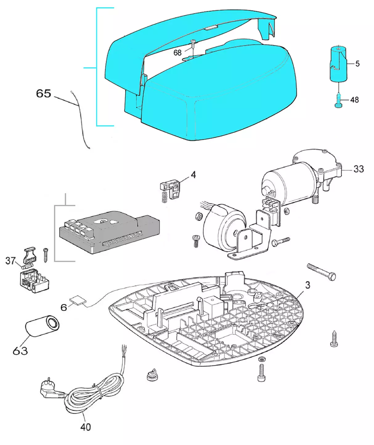 Serviceteile, Schema zum Fahren Nice Nice Spin 6041 R10