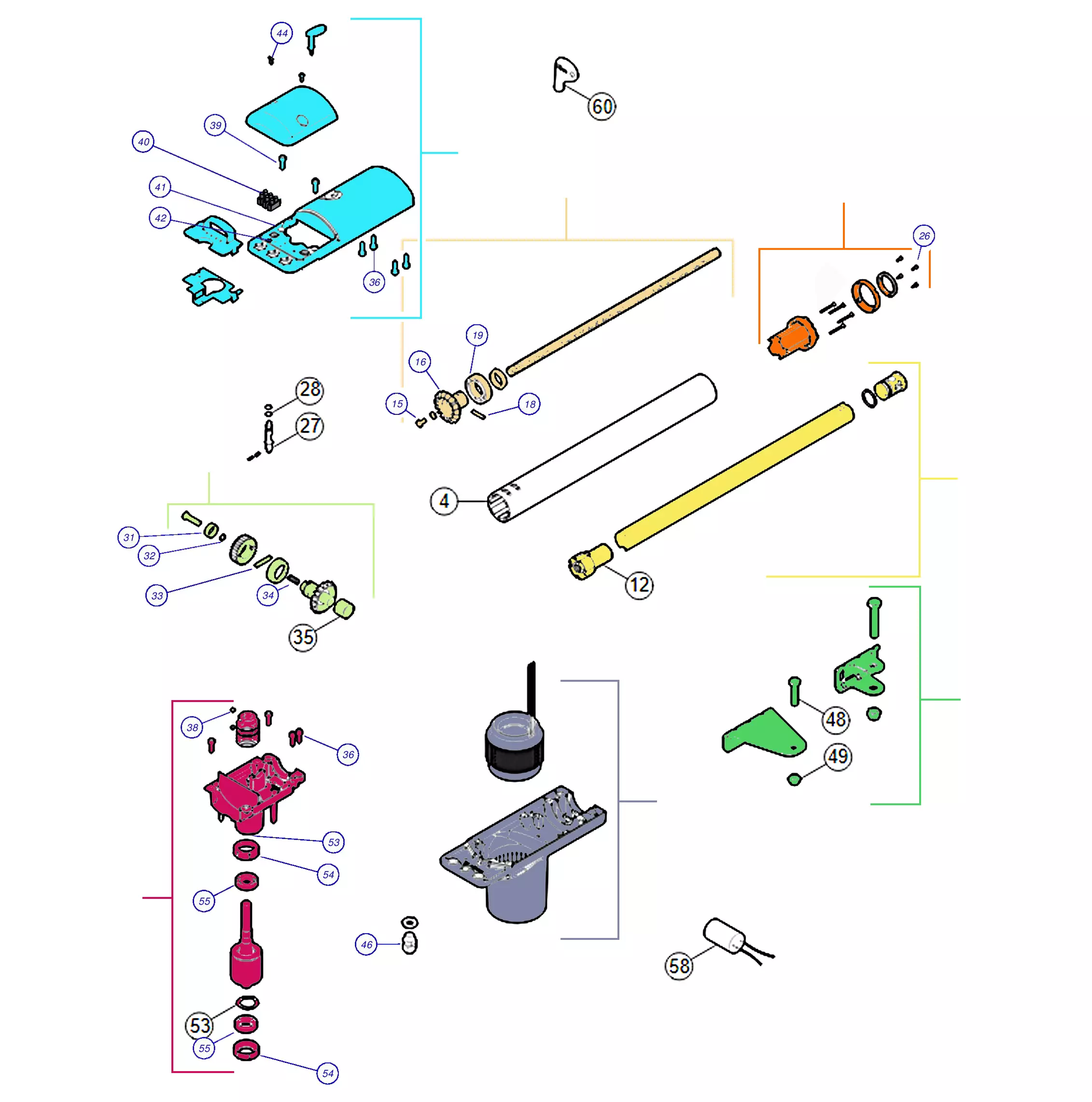 Serviceteile, Schema zum Fahren Nice Nice TOO4500