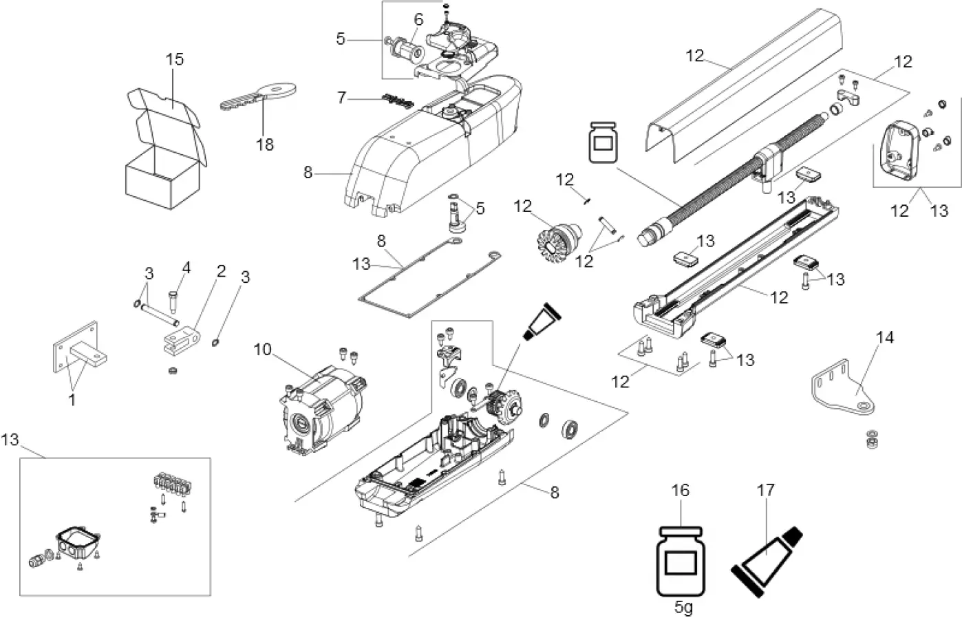 Servis parçaları, sürüş planı FAAC Faac 413 24V