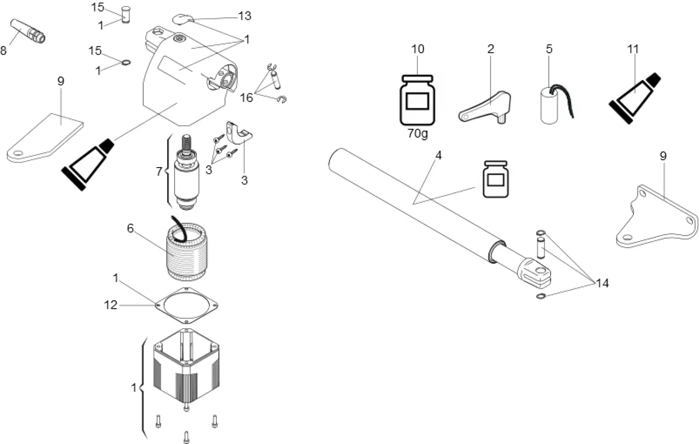 Servis parçaları, sürüş planı FAAC Faac 414 P L SX Sol