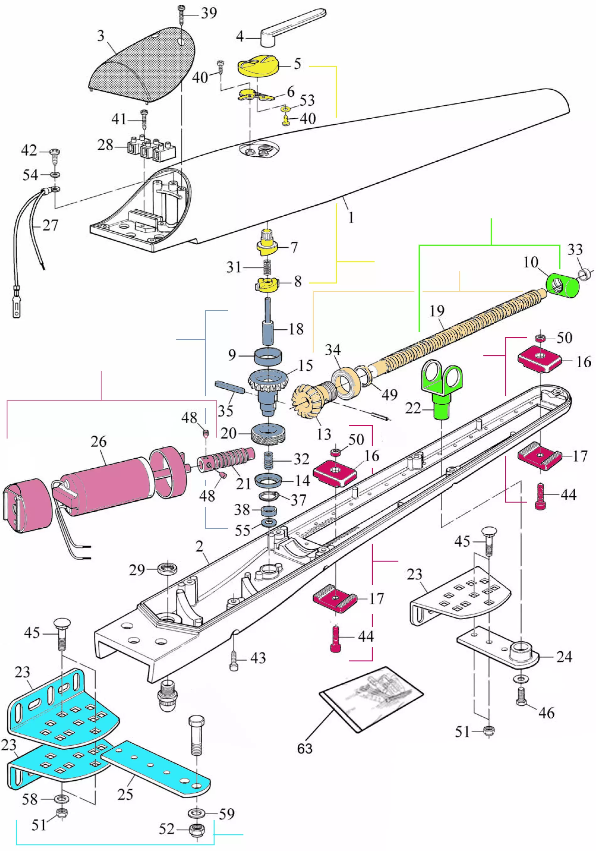 Servis parçaları, sürüş planı Mhouse Mhouse WG2S