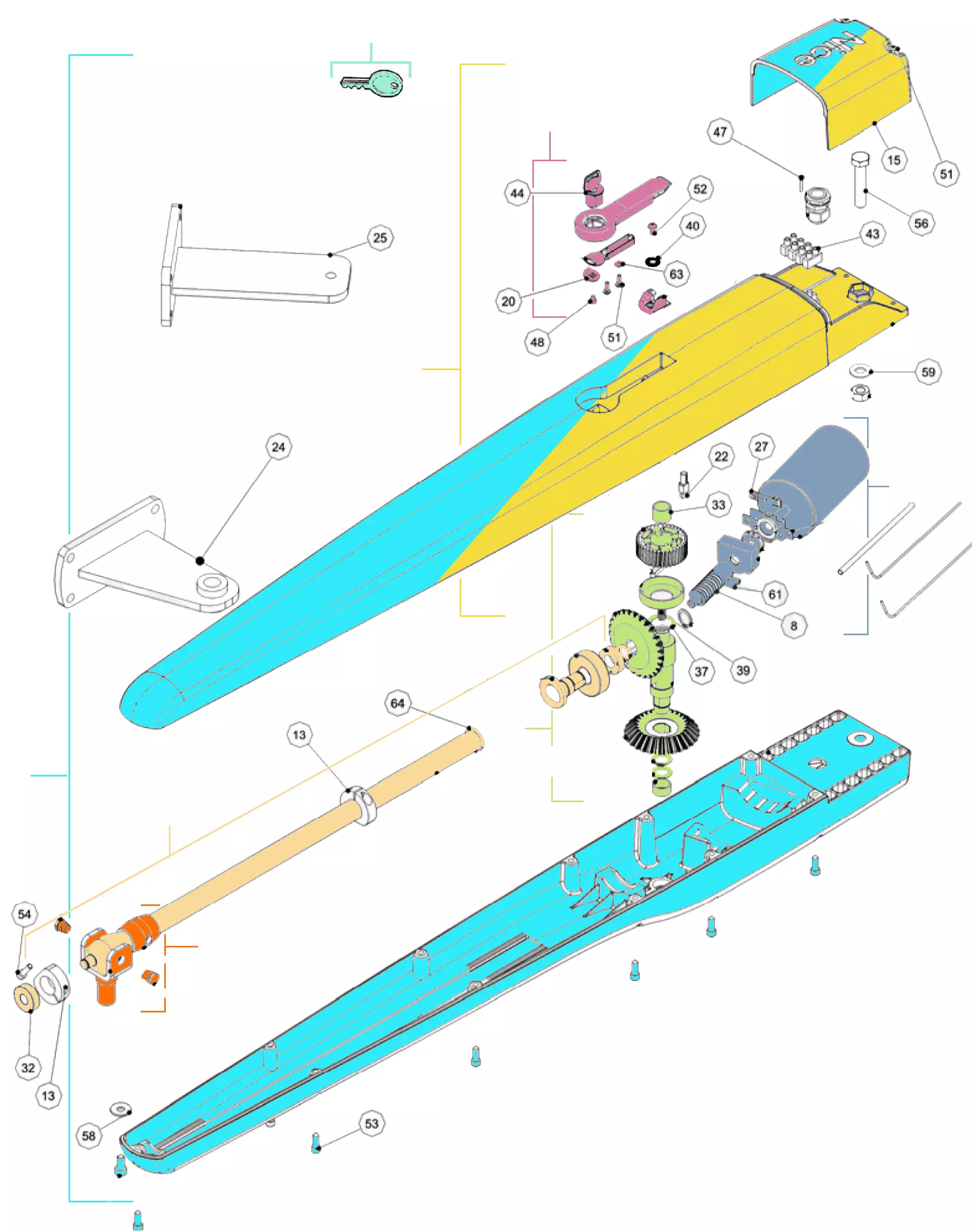 Servis parçaları, sürüş planı Nice Nice Toona 7024 (TO7024)