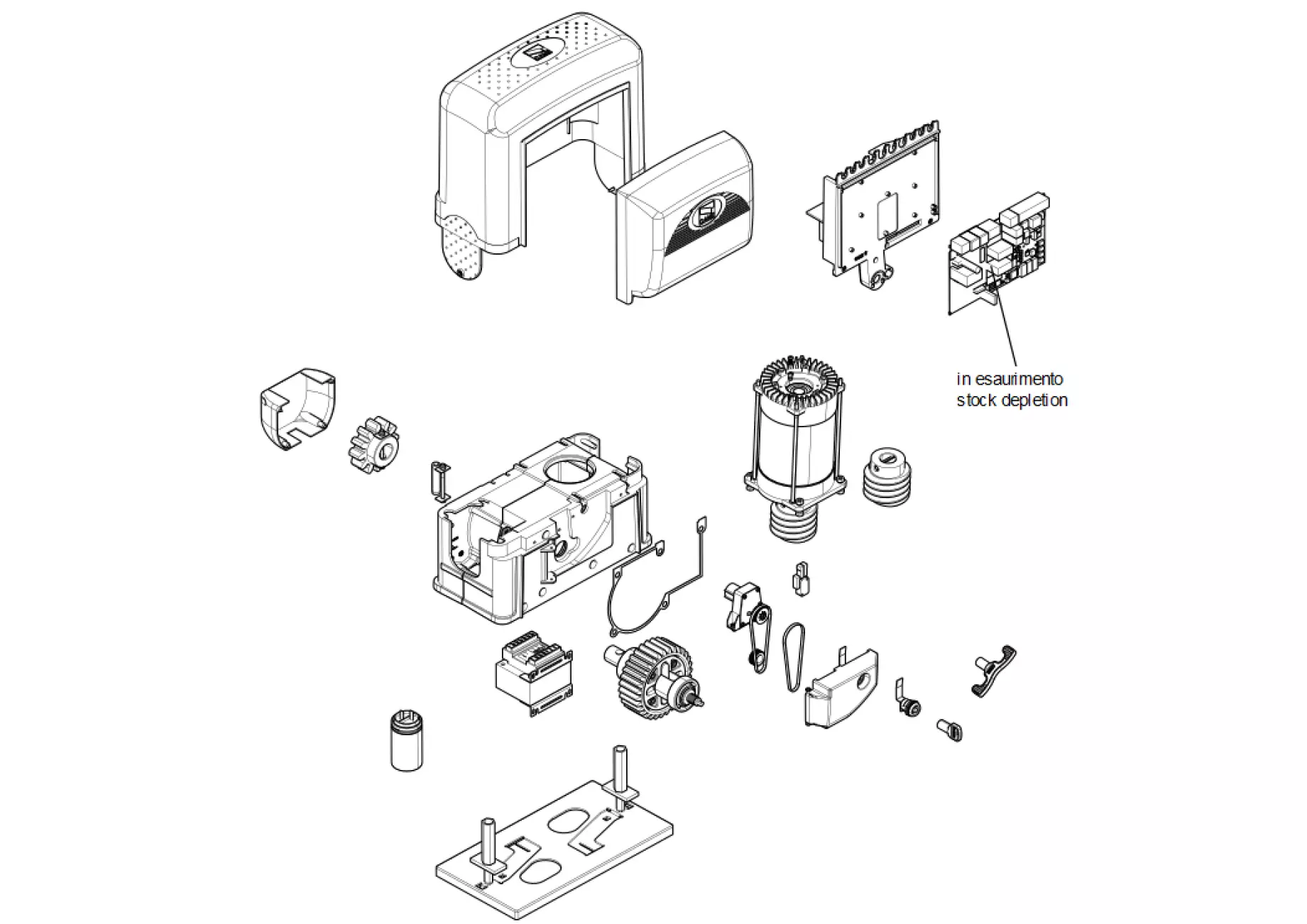 Сервисные запчасти, схема проезда CAME Came BKE2200