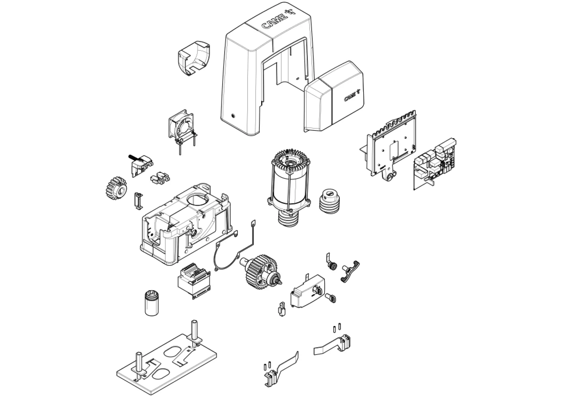 Сервисные запчасти, схема проезда CAME Came BKS08AGS