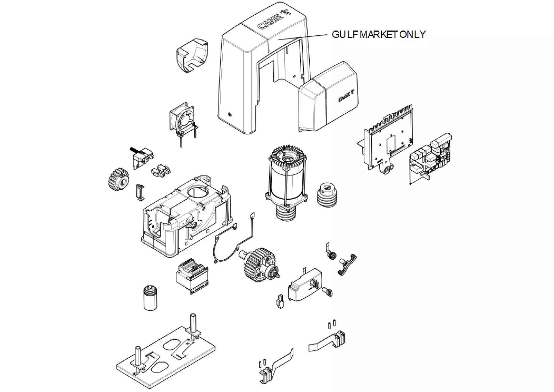 Сервисные запчасти, схема проезда CAME Came BKS08ALS