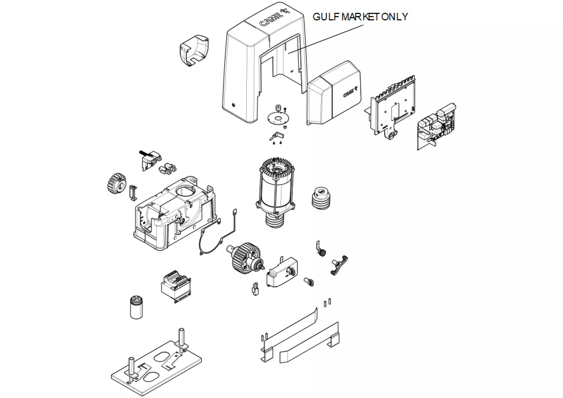 Сервисные запчасти, схема проезда CAME Came BKS22ALE