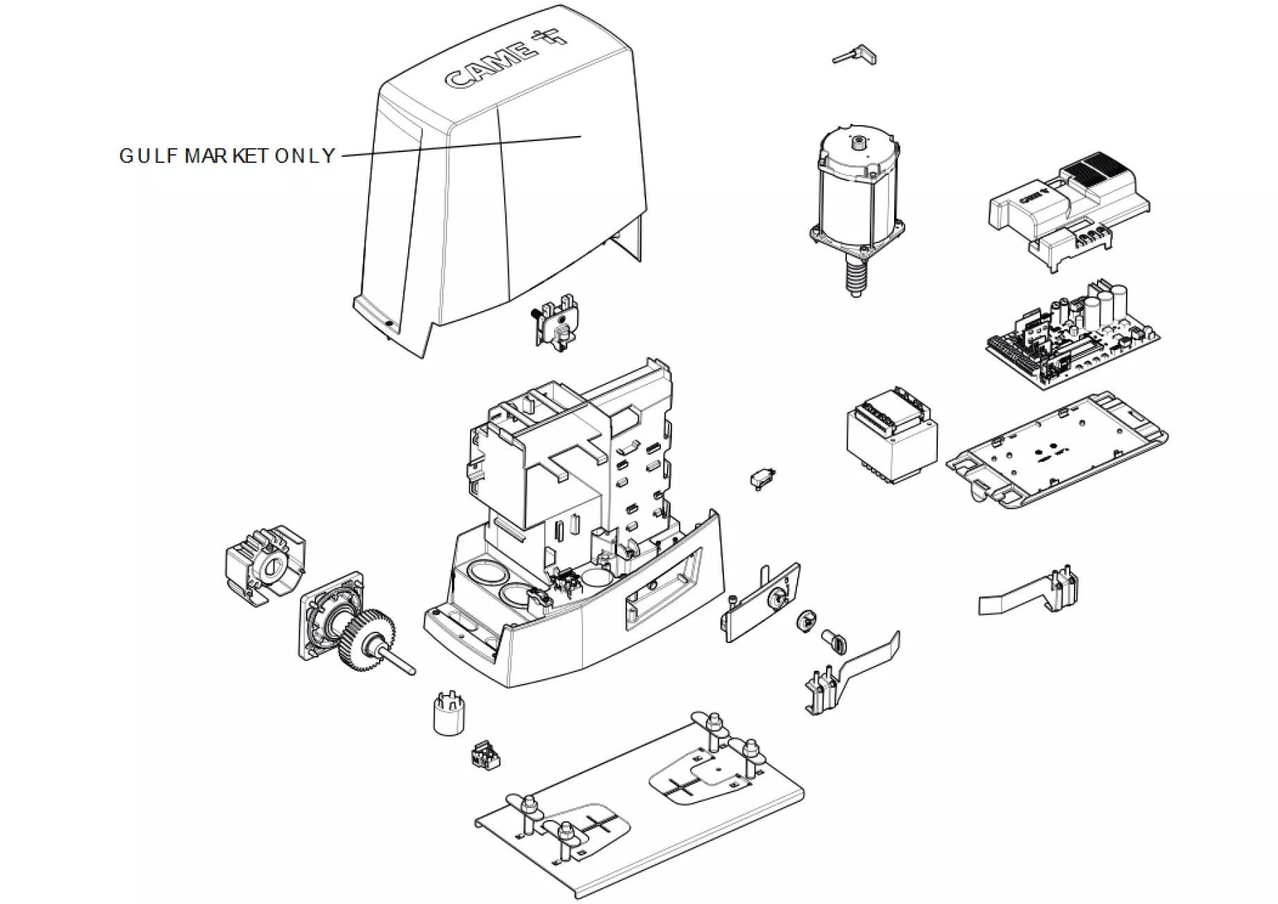Сервисные запчасти, схема проезда CAME Came BKV15ALS