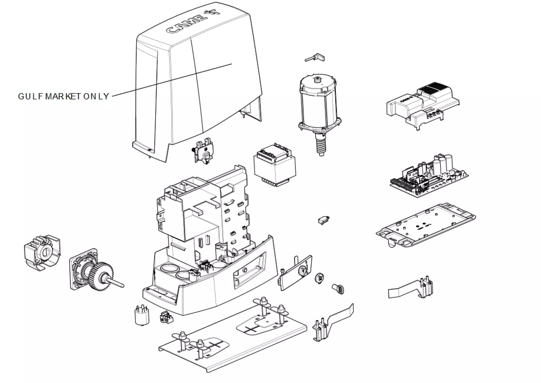 Сервисные запчасти, схема проезда CAME Came BKV20ALS