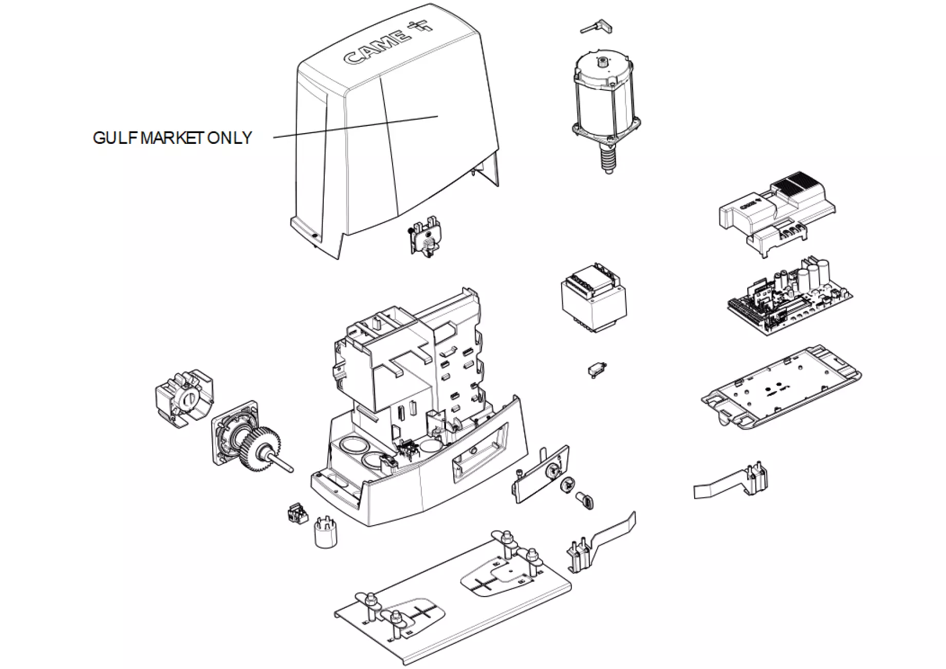 Сервисные запчасти, схема проезда CAME Came BKV25ALS