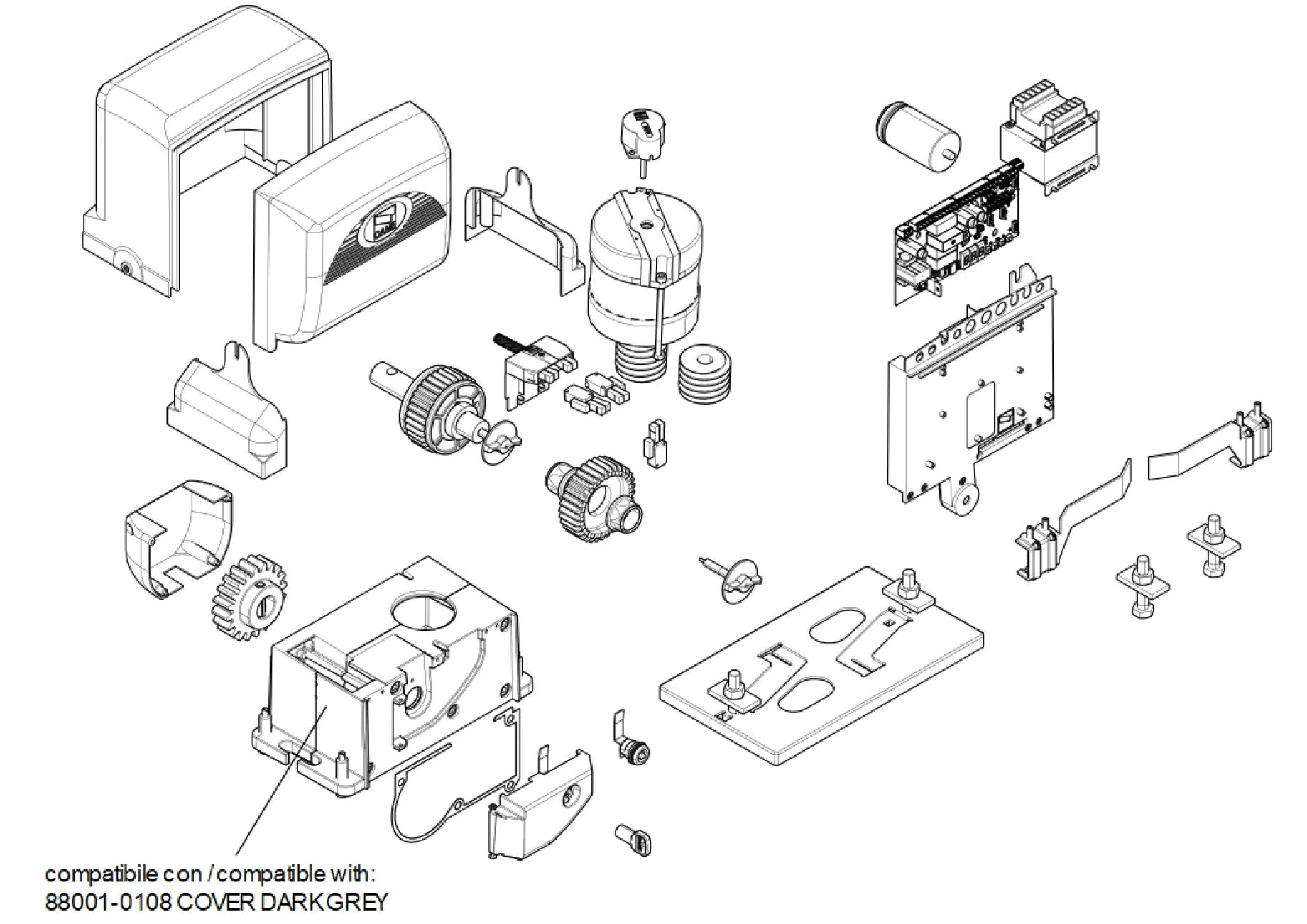 Сервисные запчасти, схема проезда CAME Came BX-78