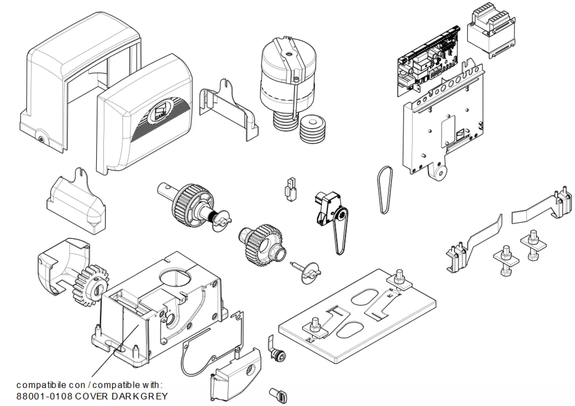 Сервисные запчасти, схема проезда CAME Came BX-E241