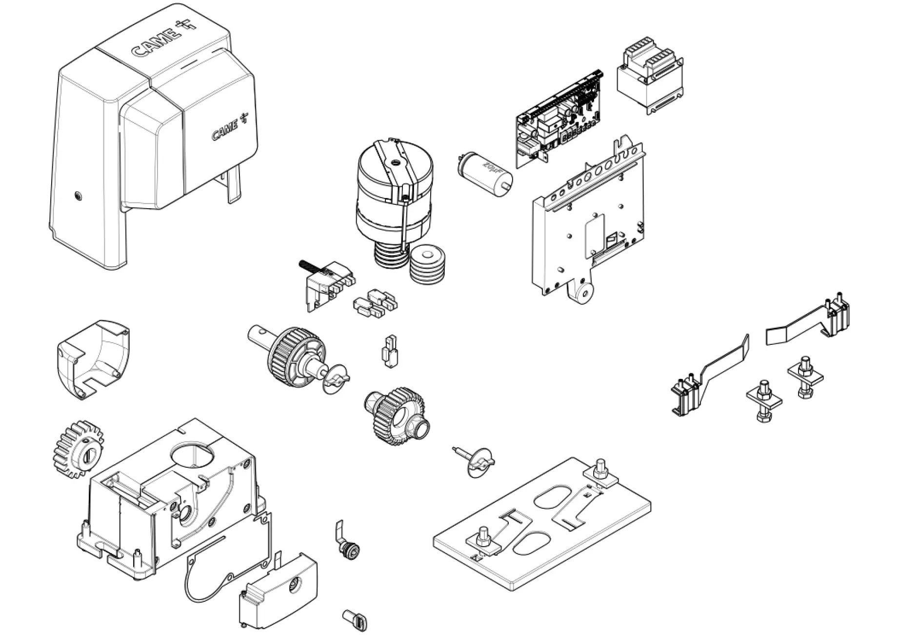 Сервисные запчасти, схема проезда CAME Came BX608AGS