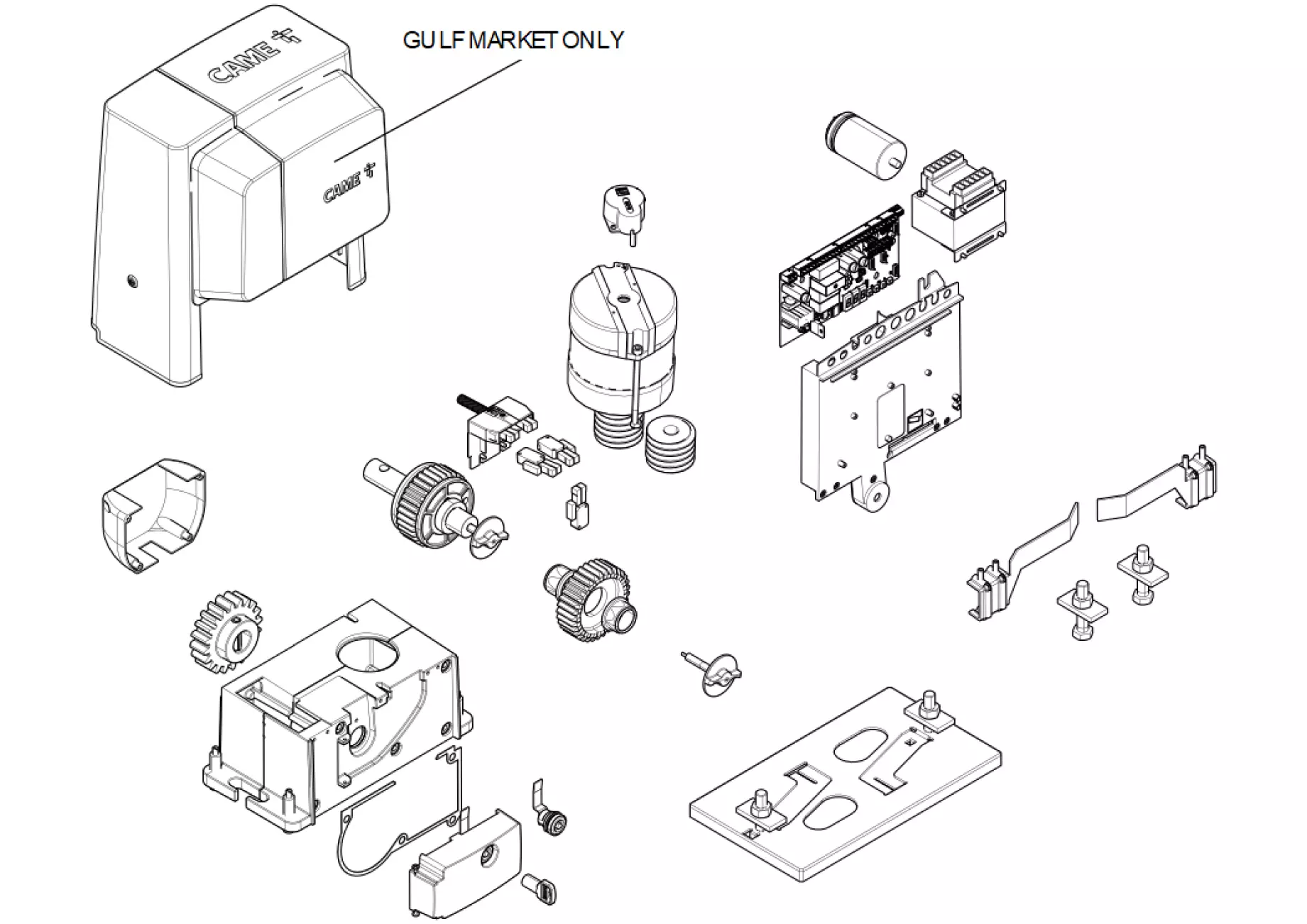 Сервисные запчасти, схема проезда CAME Came BX704ALS