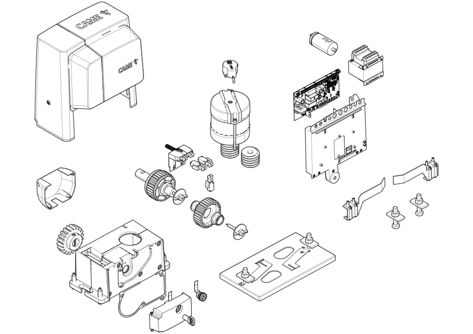 Сервисные запчасти, схема проезда CAME Came BX708AGS