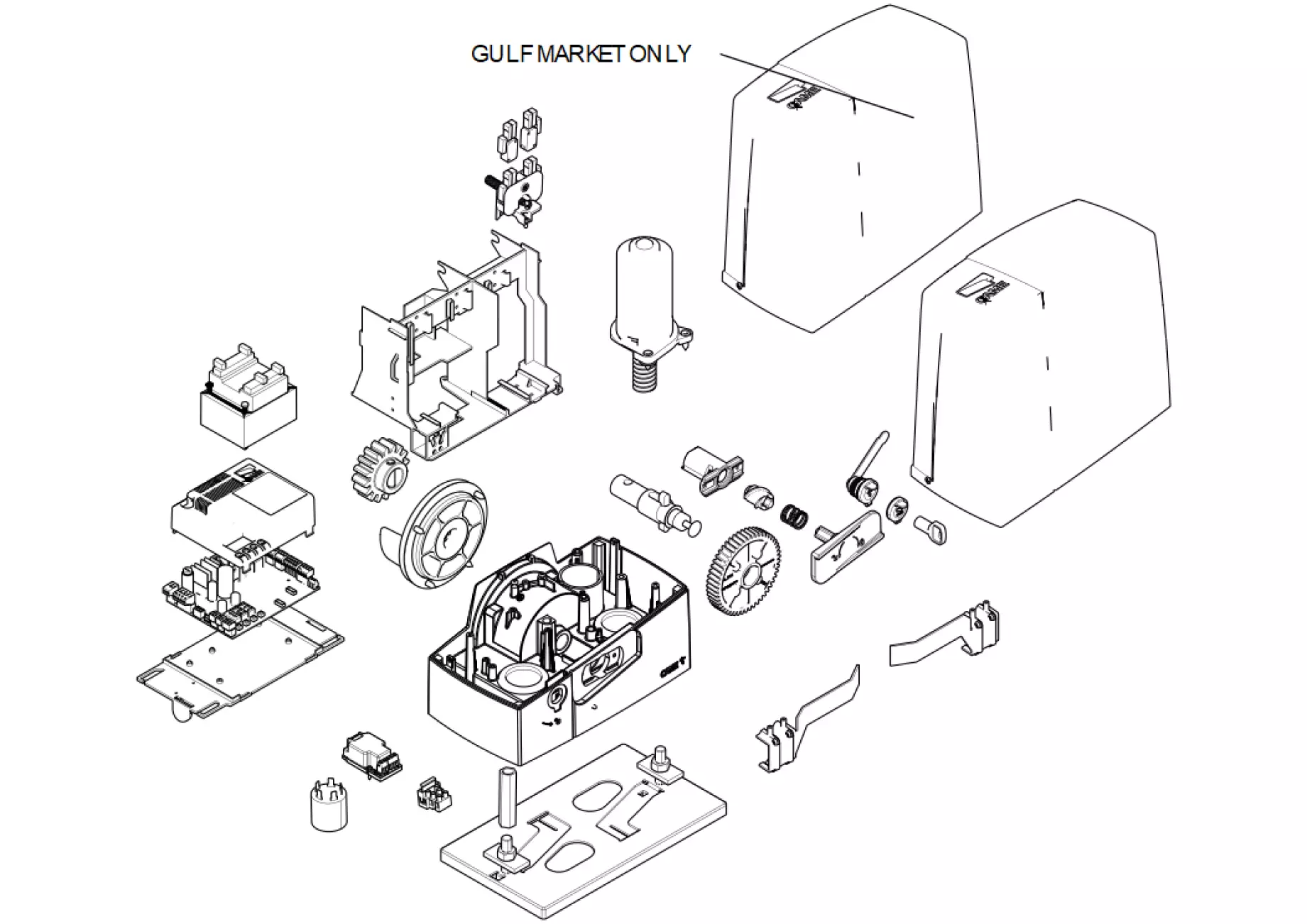 Сервисные запчасти, схема проезда CAME Came BXV08AGS BXV08ALS