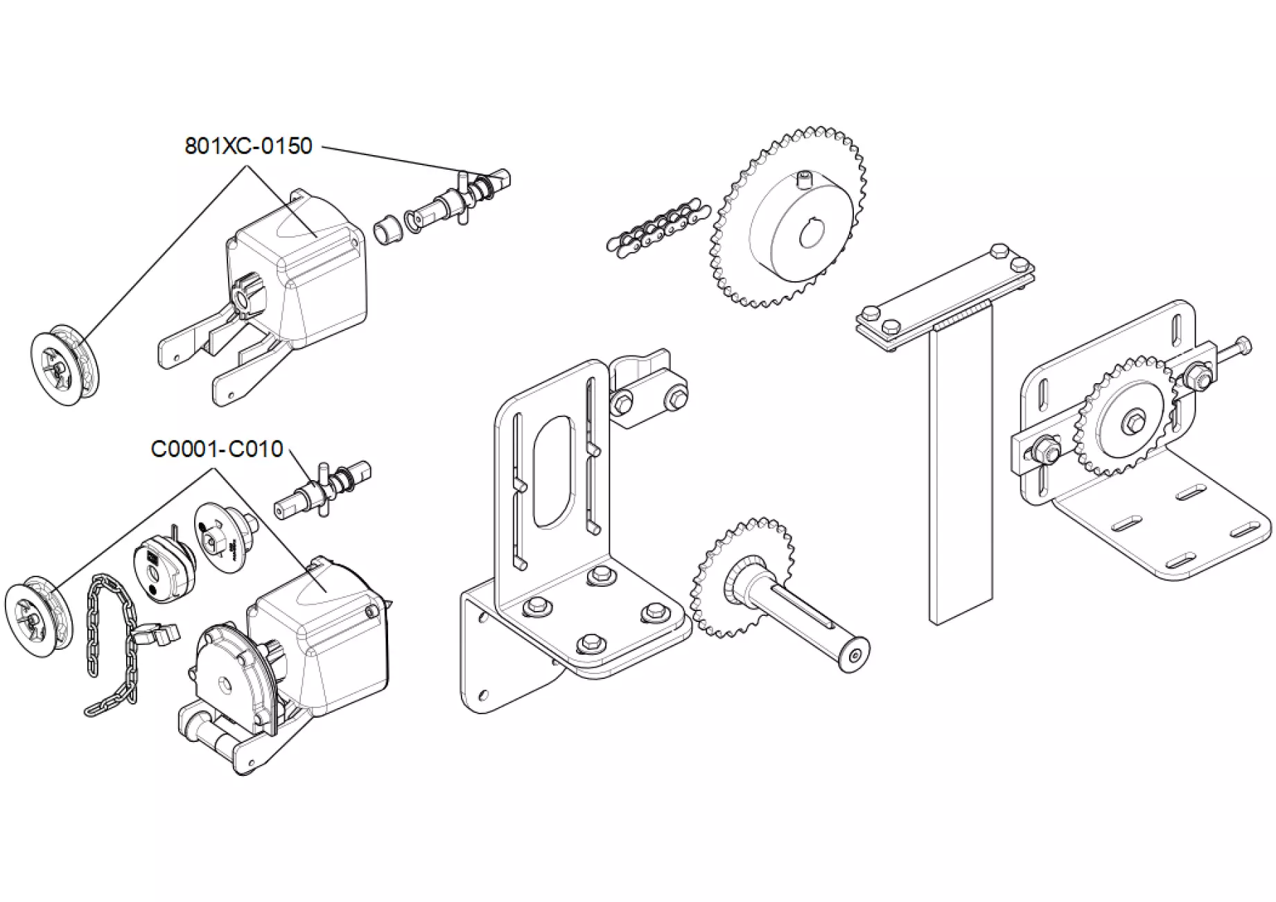 Сервисные запчасти, схема проезда CAME Came C-BX аксессуары