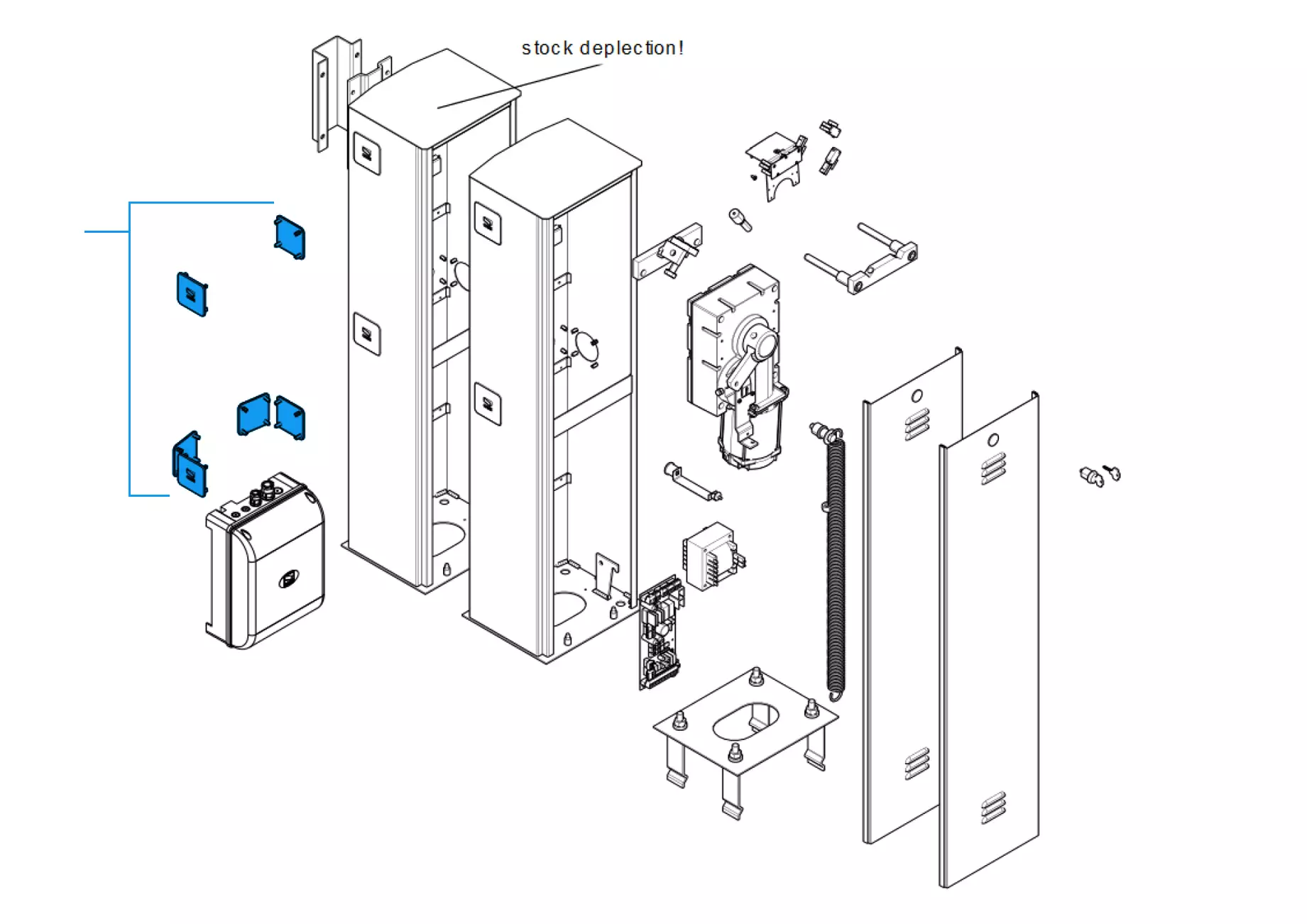 Сервисные запчасти, схема проезда CAME Came G2500 G2500N