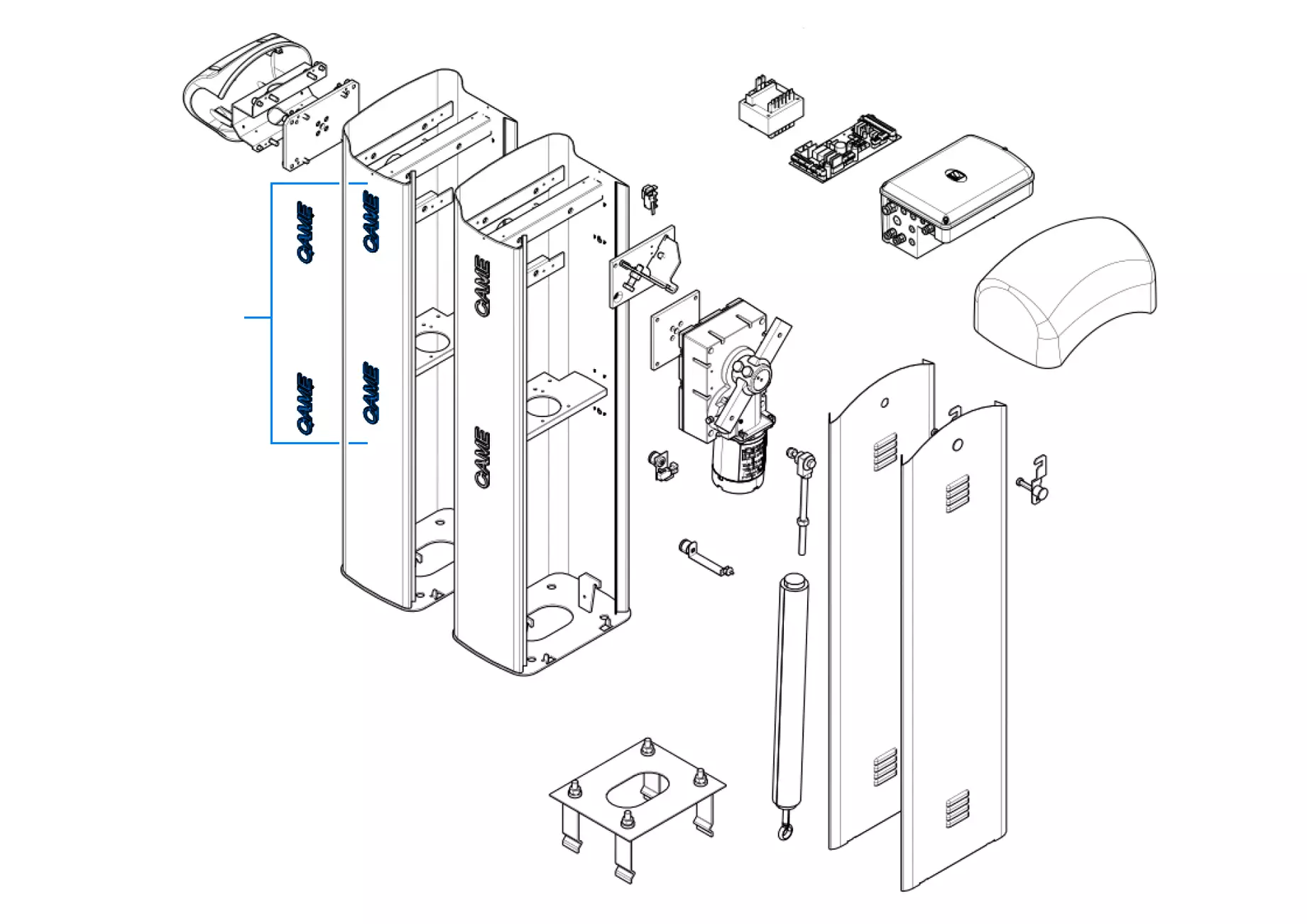 Сервисные запчасти, схема проезда CAME Came Gard 4 G4040E