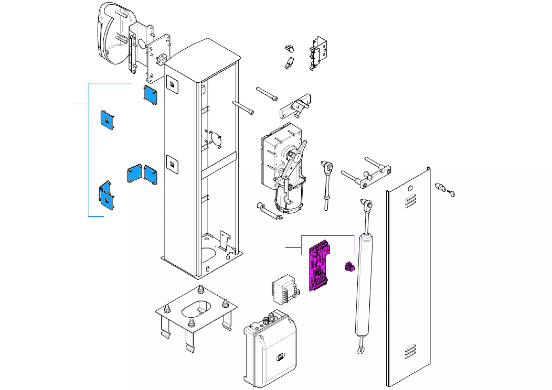 Сервисные запчасти, схема проезда CAME Came Gard G3250 V.1