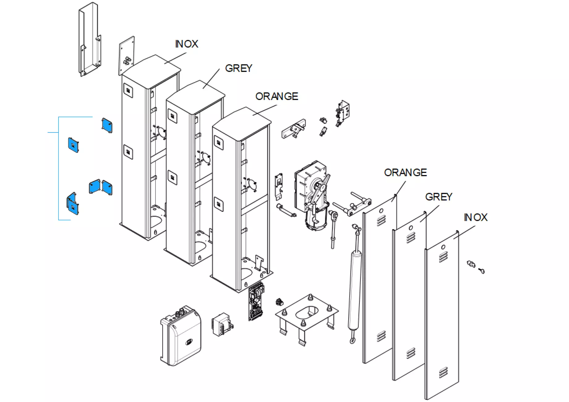 Сервисные запчасти, схема проезда CAME Came Gard G4000 G4001 G4000N V.1