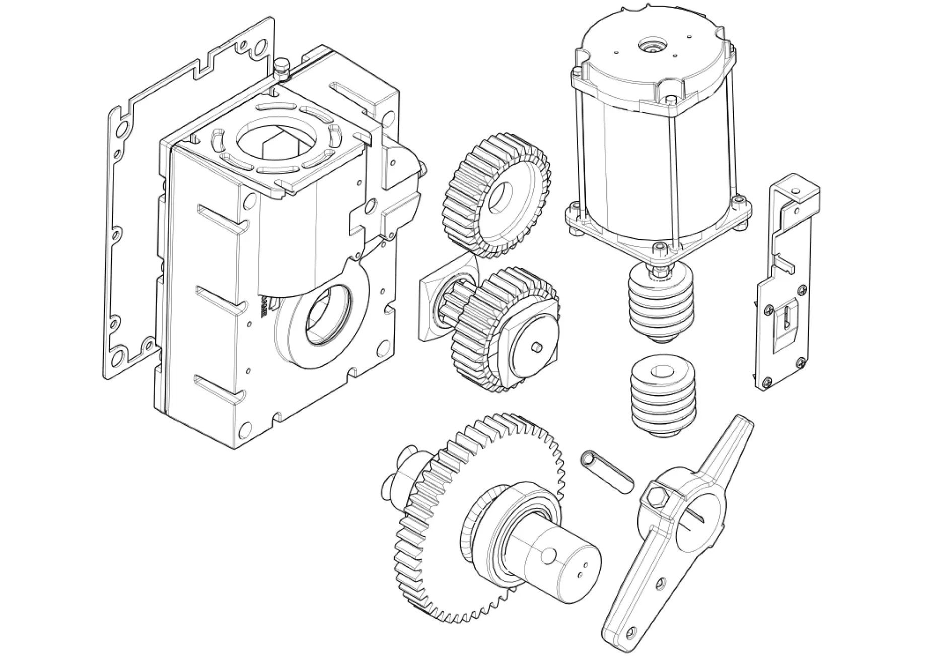 Сервисные запчасти, схема проезда CAME Came Gard G4000 мотор-редуктор