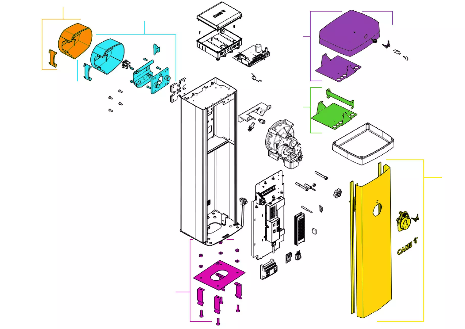 Сервисные запчасти, схема проезда CAME Came Gard GPX40MGC