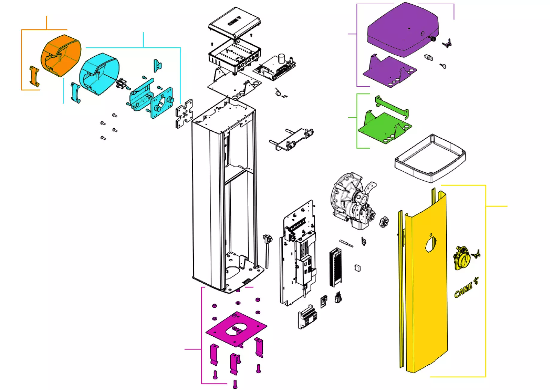 Сервисные запчасти, схема проезда CAME Came Gard GPX40MGP