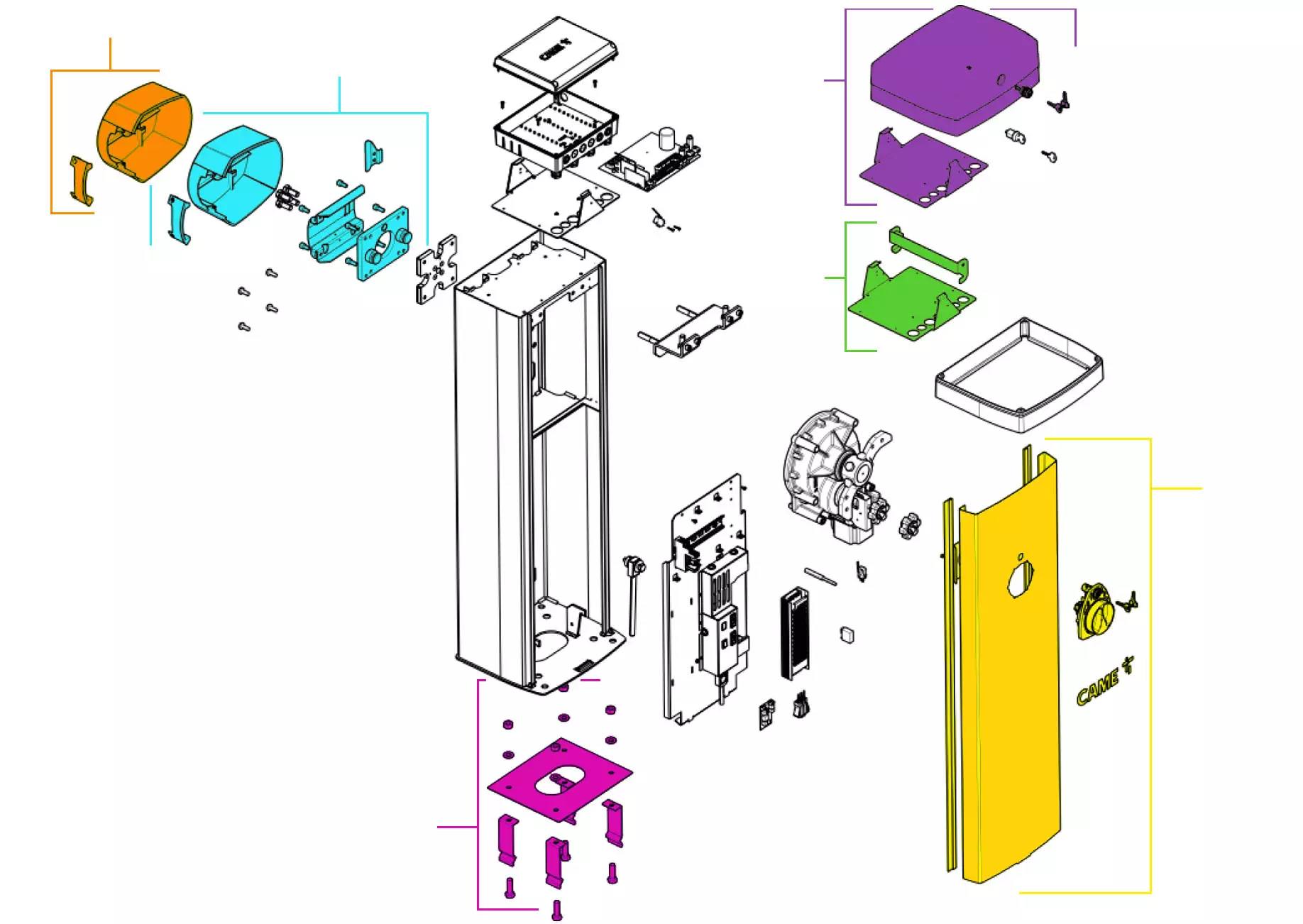 Сервисные запчасти, схема проезда CAME Came Gard GPX40MGS