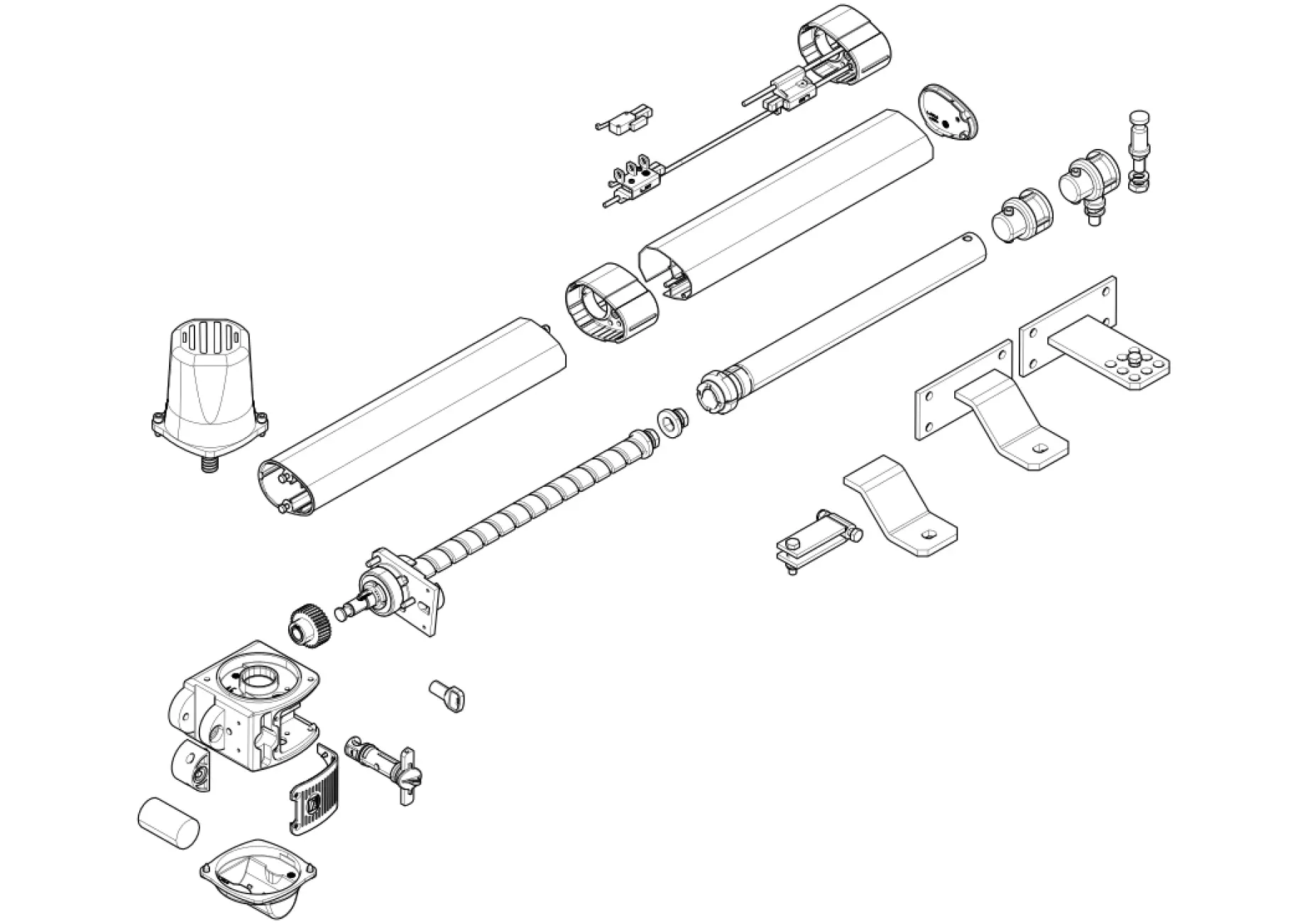 Сервисные запчасти, схема проезда CAME Came Krono KR310S (слева)