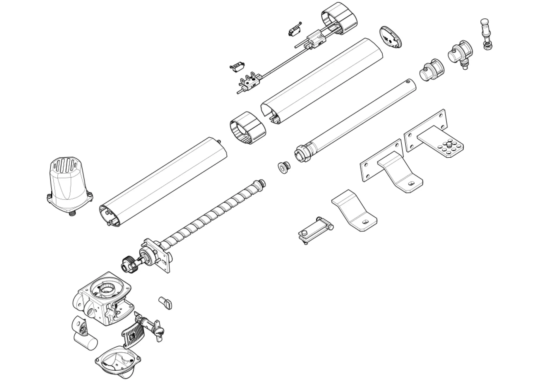 Сервисные запчасти, схема проезда CAME Came Krono KR310S1 (слева)