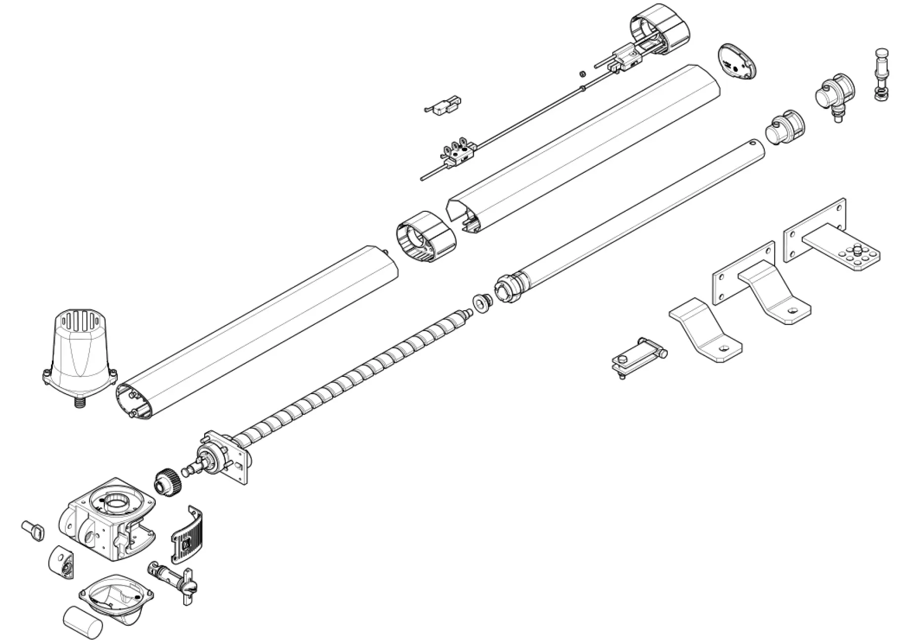 Сервисные запчасти, схема проезда CAME Came Krono KR510S (слева)