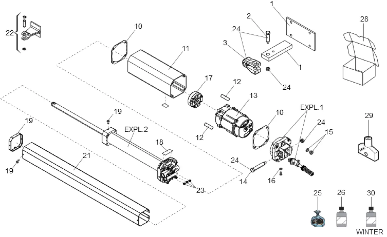 Сервисные запчасти, схема проезда FAAC Faac 402 CBC 115V UL/CSA